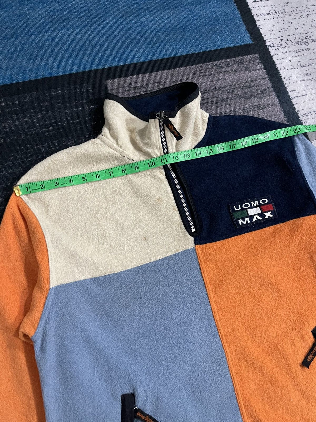 Vintage Vintage UOMO MAX MODA ITALIANA Half Zipper Fleece Jacket Size US XL / EU 56 / 4 - 18 Thumbnail
