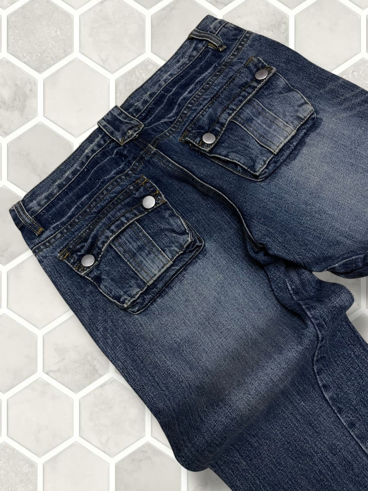 In The Attic Vintage 1990s Japan Designer BitBlue Punk Bikers Denim Size US 29 - 14 Thumbnail