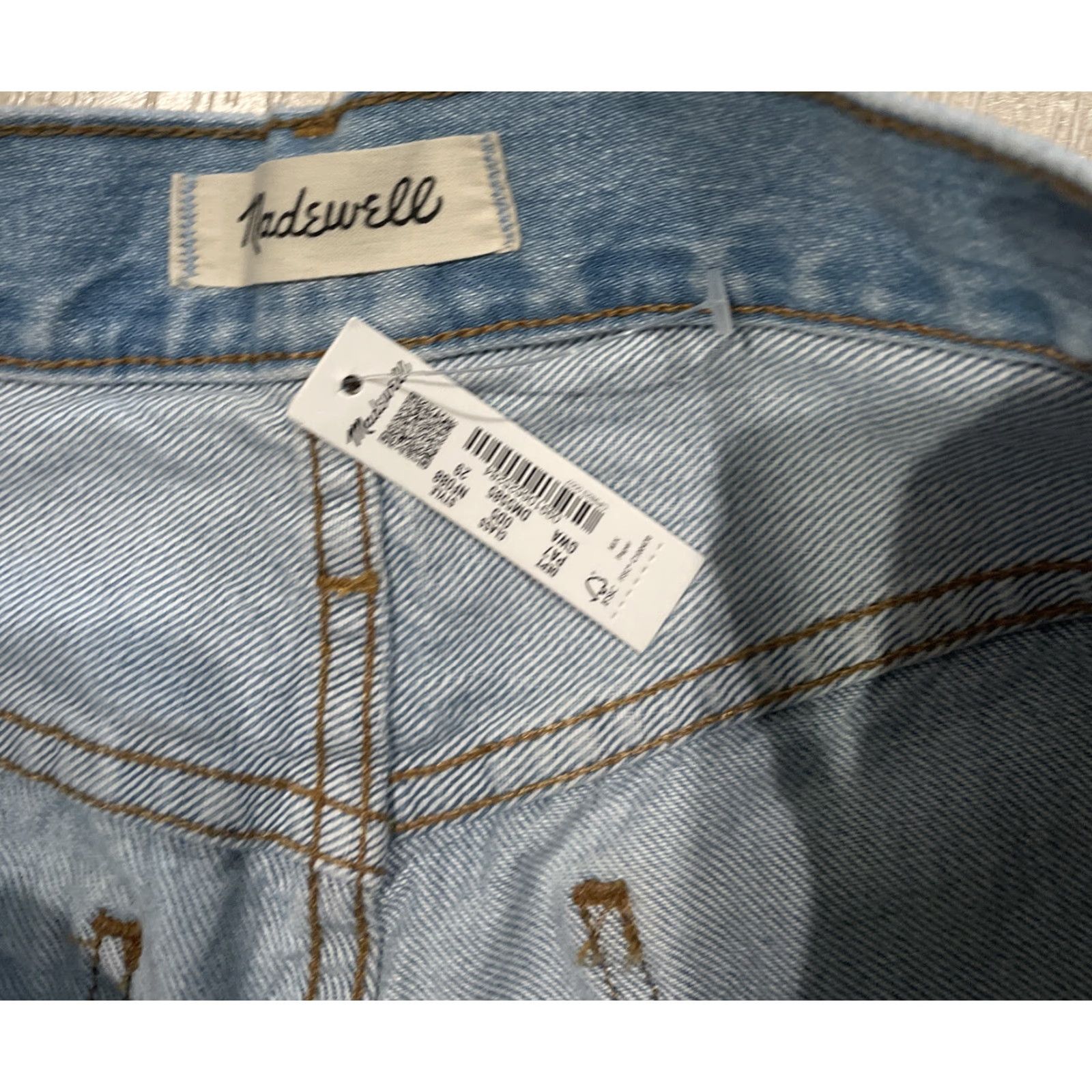 Madewell Madewell Perfect Vintage Jeans Women's High-Rise Light Wash Distressed 29 Blue Regular Size 29" - 4 Thumbnail