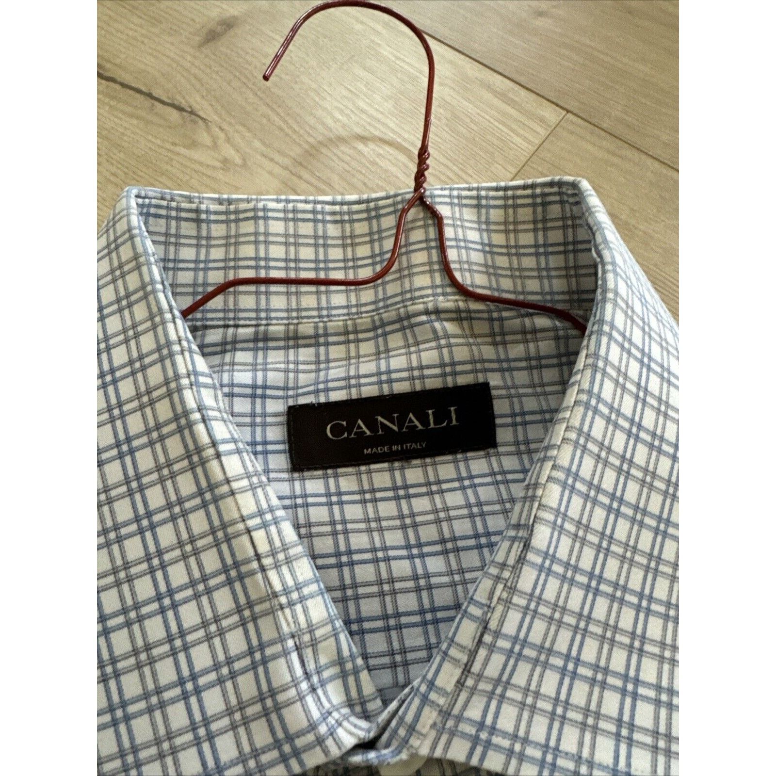 Canali Canali Blue Button Up Long Sleeve Shirt Large 17.5/44 Size US L / EU 52-54 / 3 - 3 Thumbnail
