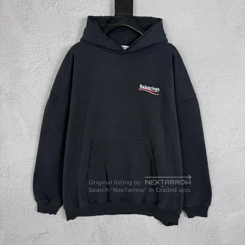 Balenciaga Coca-Cola Wave Letter Pattern Embroidered Destr