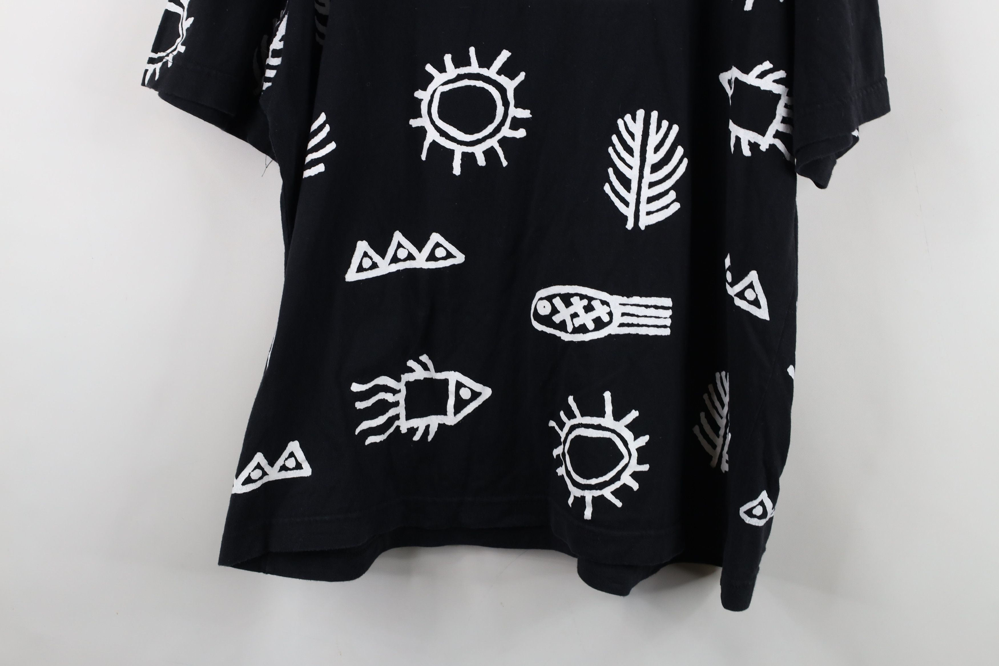 Vintage Vintage 90s Lagenlook Abstract Art Baggy Fit T-Shirt USA Size L / US 10 / IT 46 - 13 Thumbnail