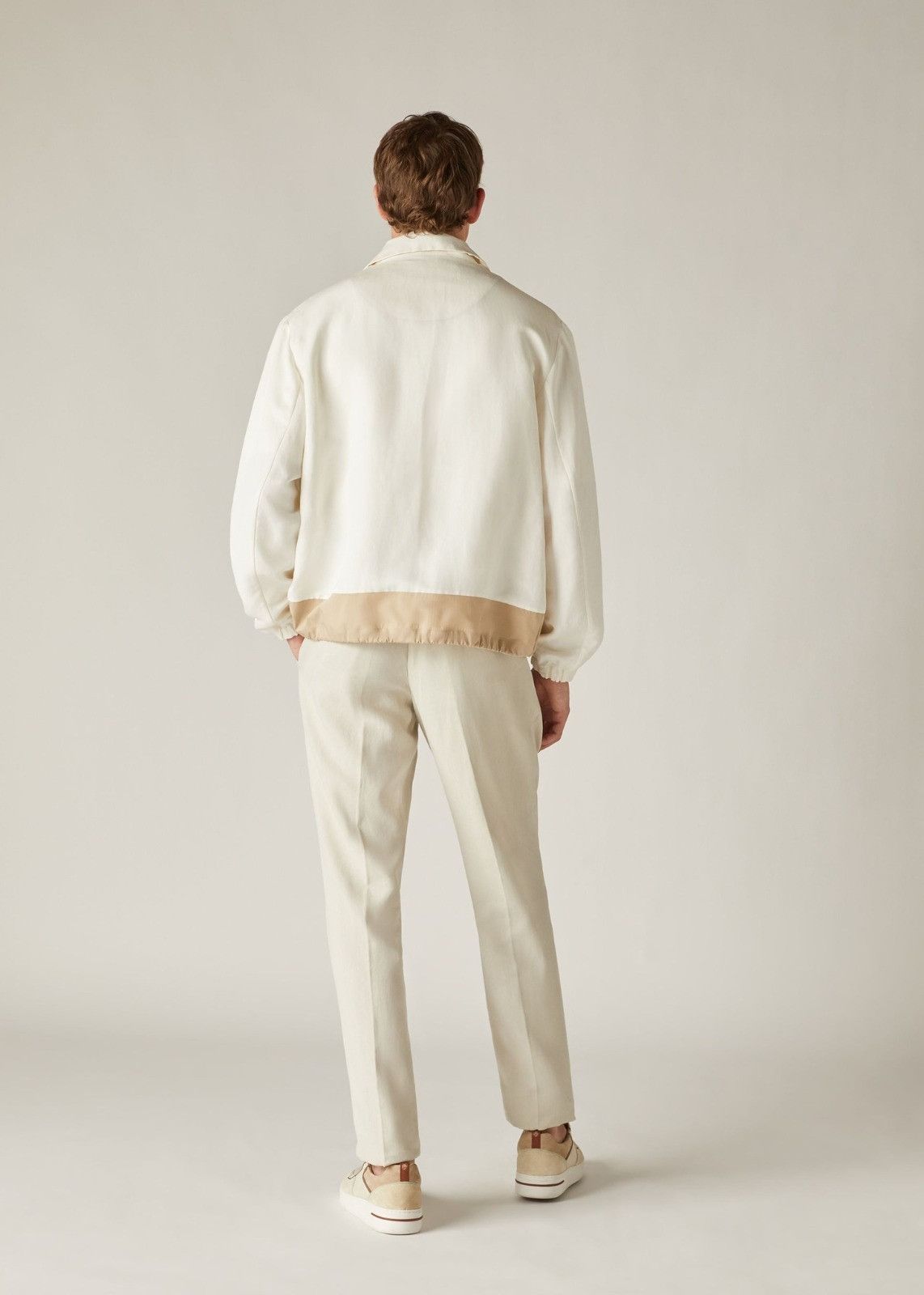 Loro Piana o1srvl11e0924 Dattilo Bomber Jacket in White Size US M / EU 48-50 / 2 - 3 Thumbnail