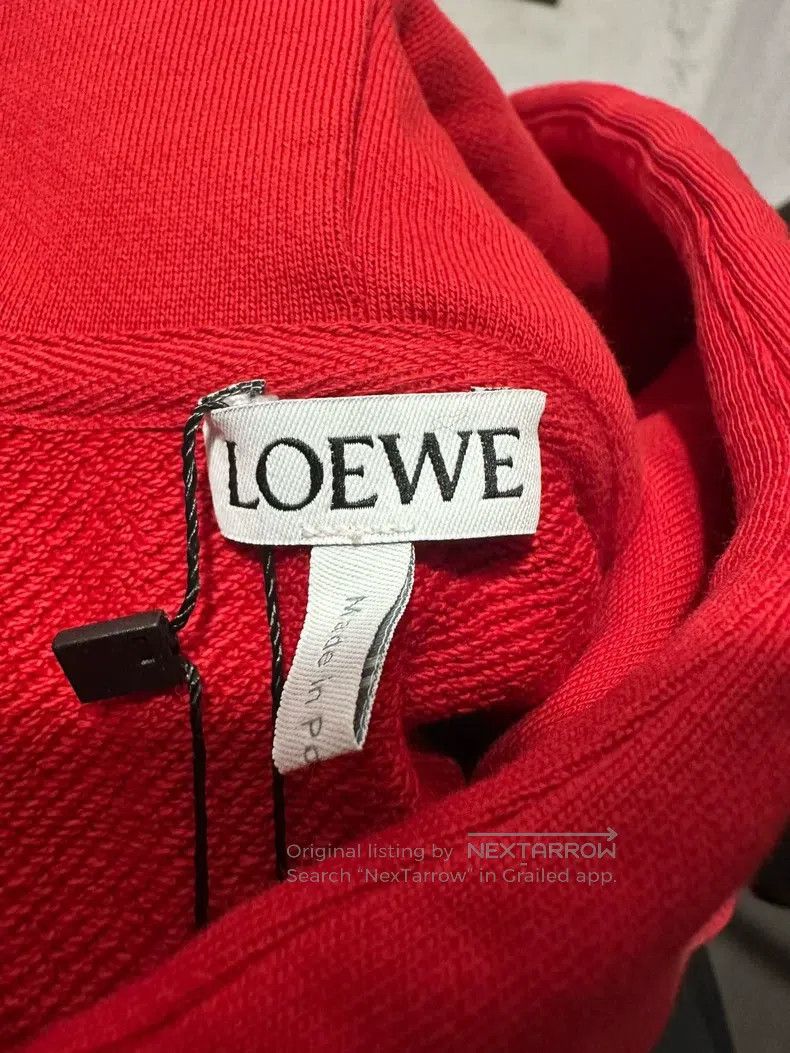 Loewe Loewe Leather logo large hoodie Size S / US 4 / IT 40 - 4 Thumbnail