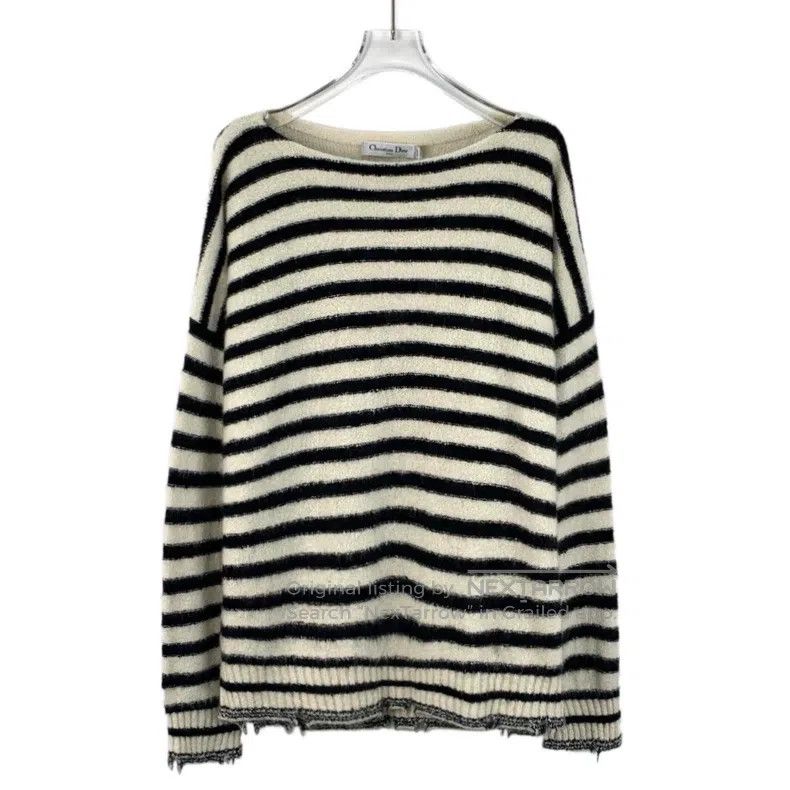 Dior Dior Colour-blocked striped butterfly inlaid cashmere roun Size XS / US 0-2 / IT 36-38 - 1 Thumbnail