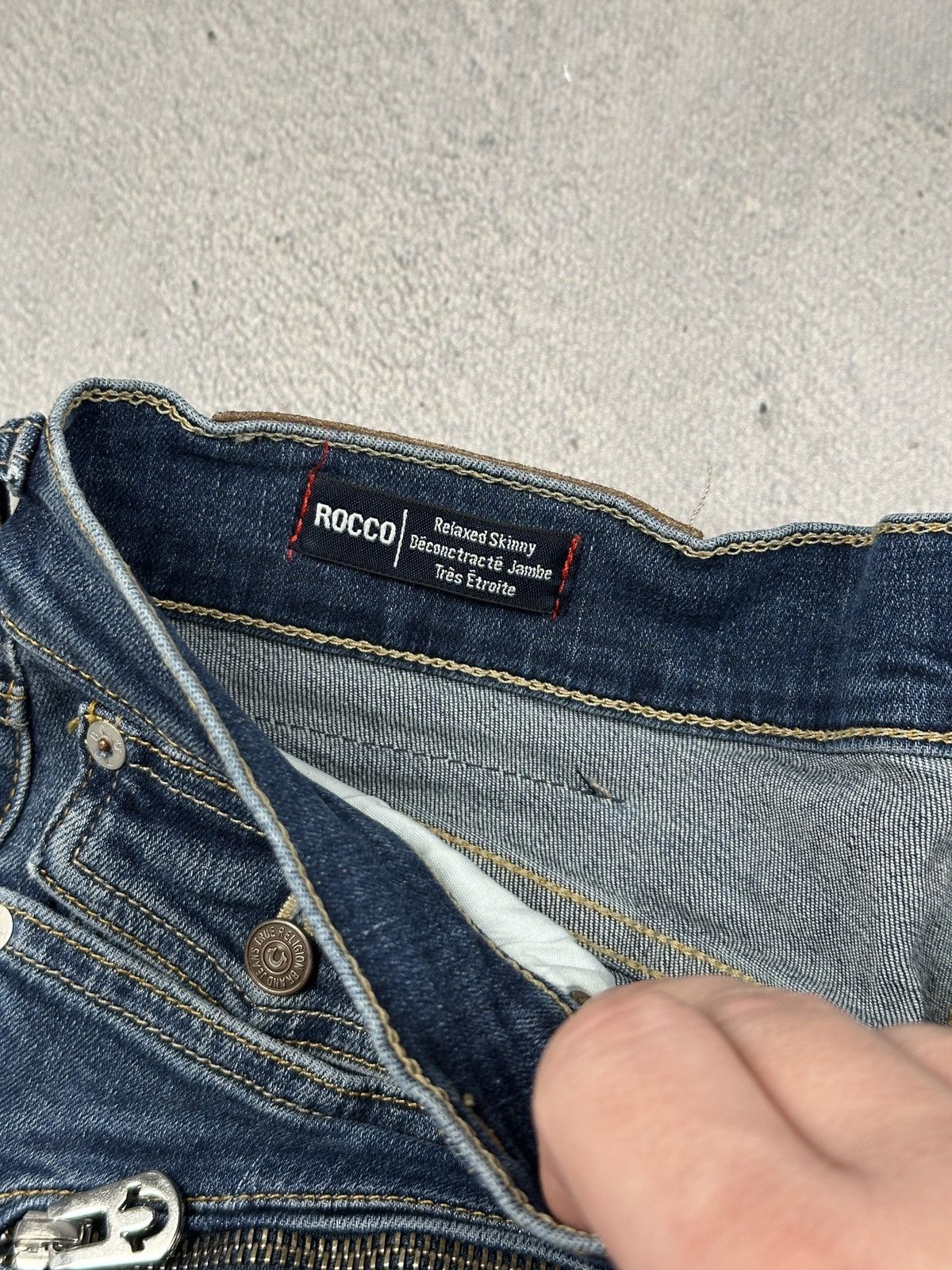 True Religion Vintage True Religion Rocco Moto Biker Jeans Rare Faded Blue Size US 32 / EU 48 - 17 Thumbnail