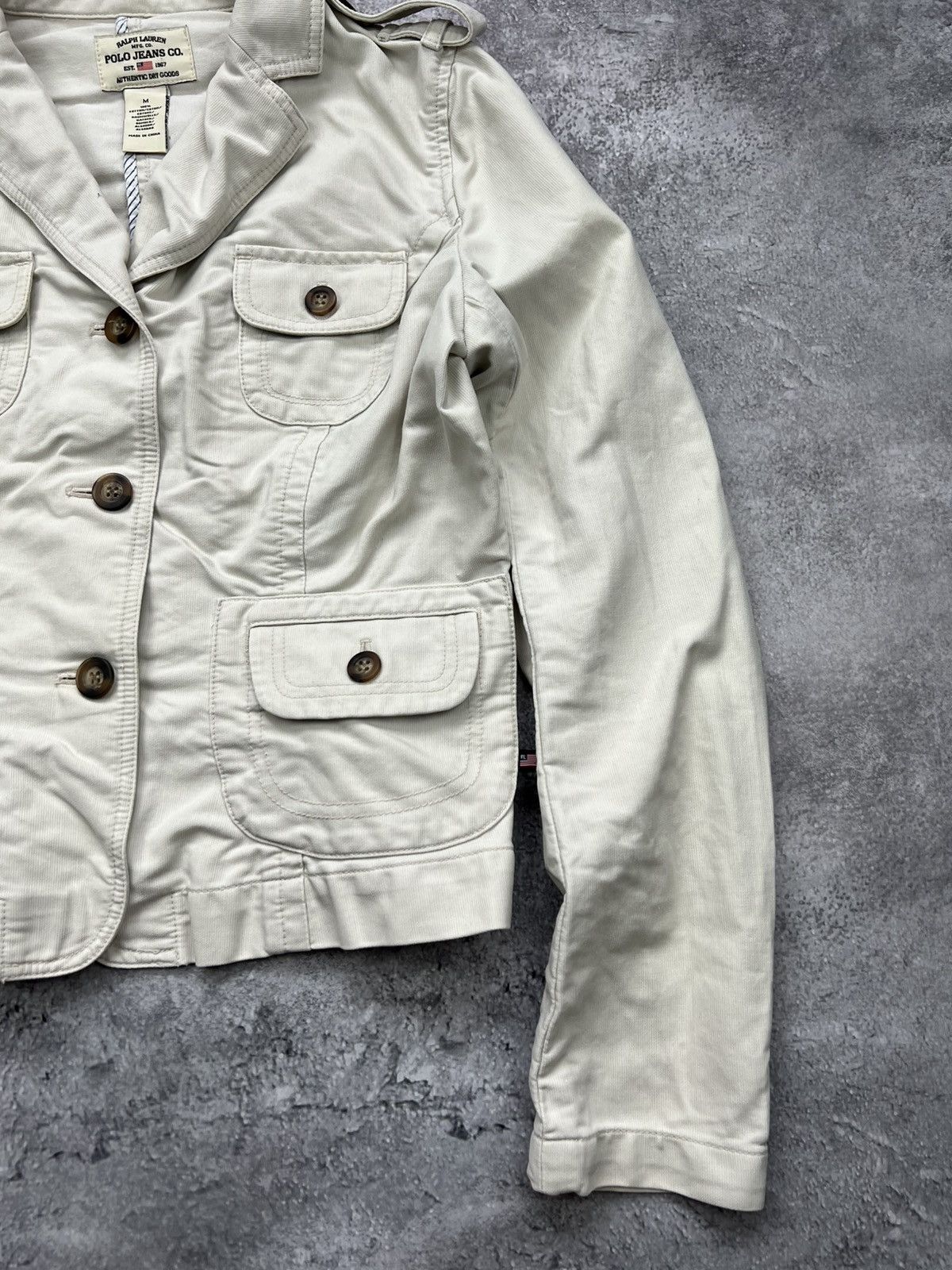 Polo Ralph Lauren Polo Jeans Ralph Lauren Womens Beige Cropped Denim Jacket Size M / US 6-8 / IT 42-44 - 2 Thumbnail