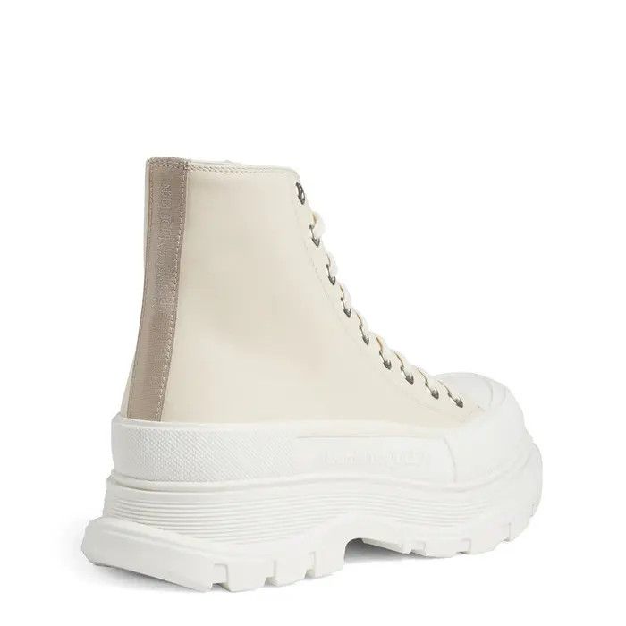 Alexander McQueen o1y1024 Hi-Top Sneakers in White & Ivory Size US 7 / EU 40 - 3 Thumbnail