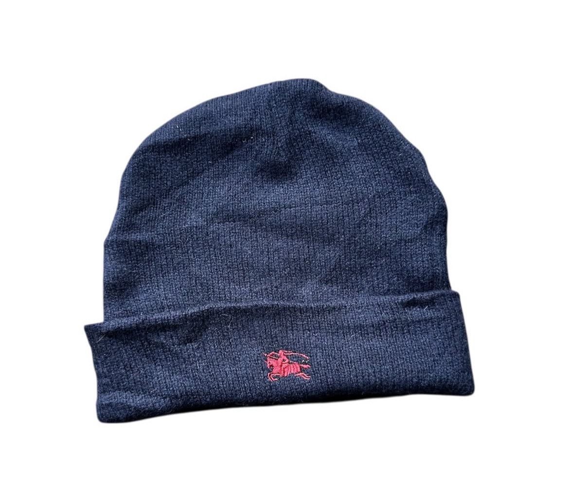 Burberry Vintage 90s Burberrys Iconic Logo Wool Knit Beanie Hat Size ONE SIZE - 1 Thumbnail