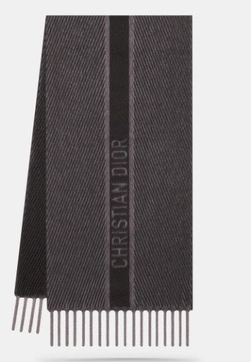 Dior o1w1db11024 Size: OS / Wool Scarf in Anthracite Grey Size ONE SIZE - 1 Thumbnail