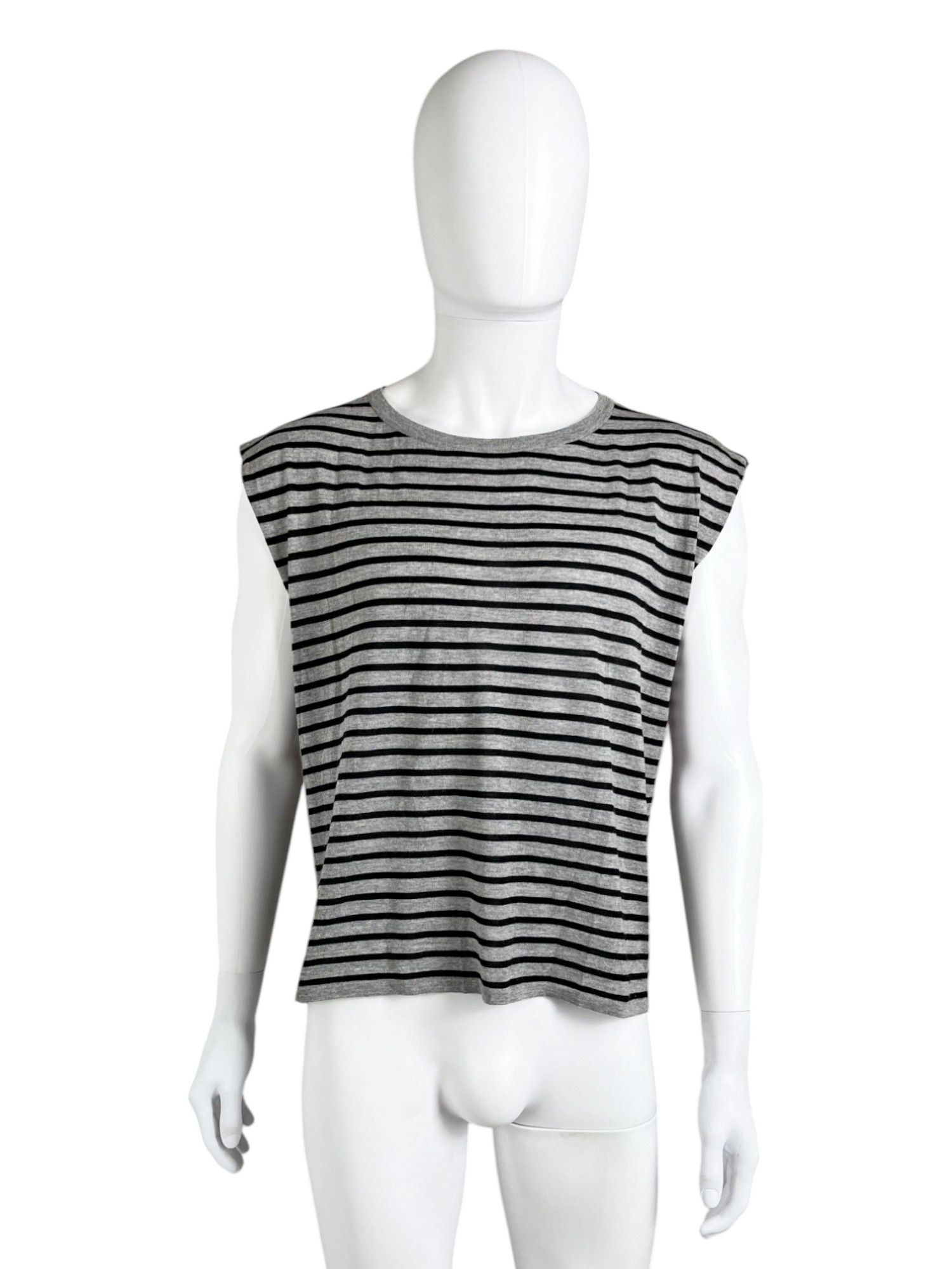 Saint Laurent Paris by Hedi Slimane S/S 2014 Sleeveles Striped Tank Top Size US M / EU 48-50 / 2 - 1 Thumbnail