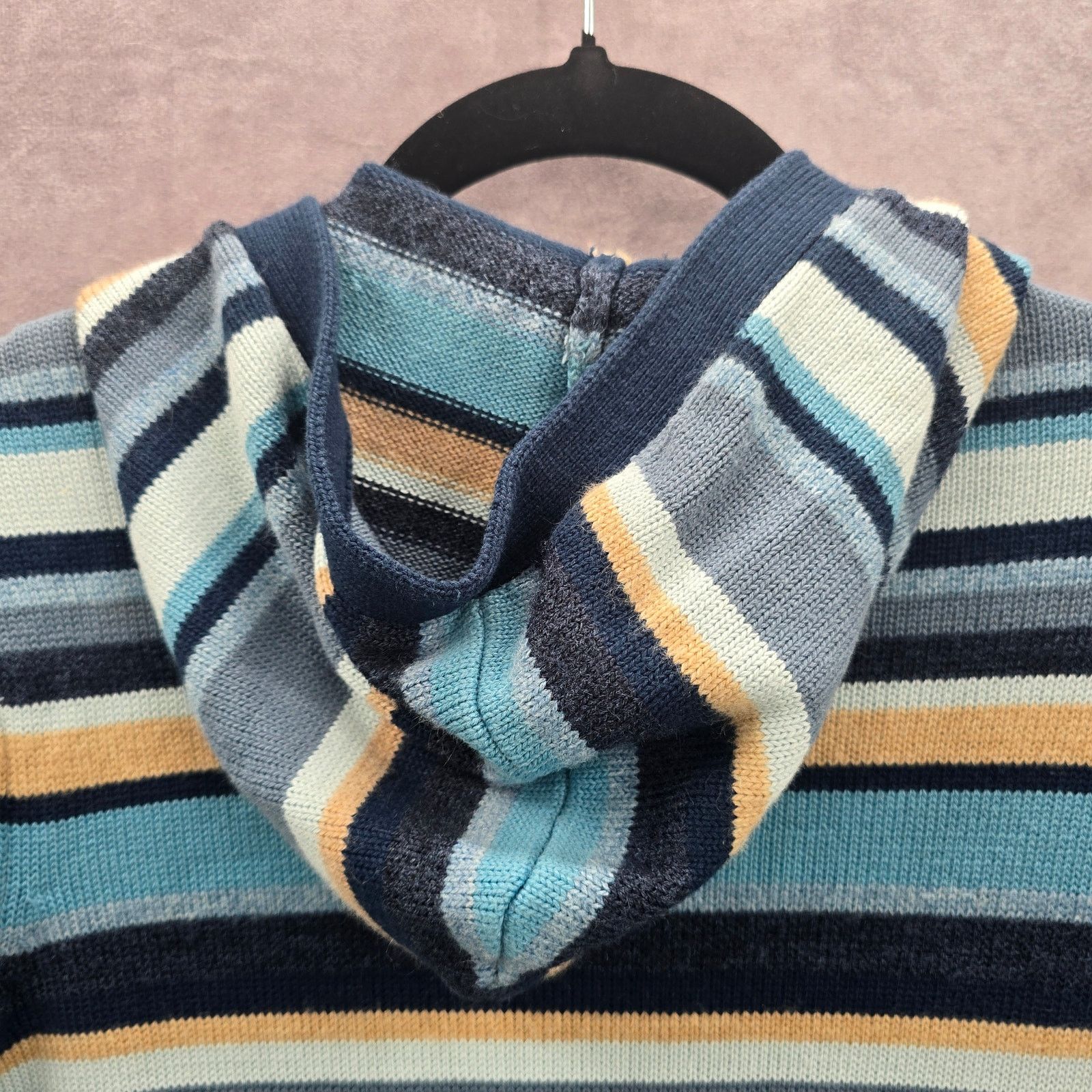 Other Liz Claiborne Blue Stripe Hood Knit Long Sweater Small Size S / US 4 / IT 40 - 5 Thumbnail