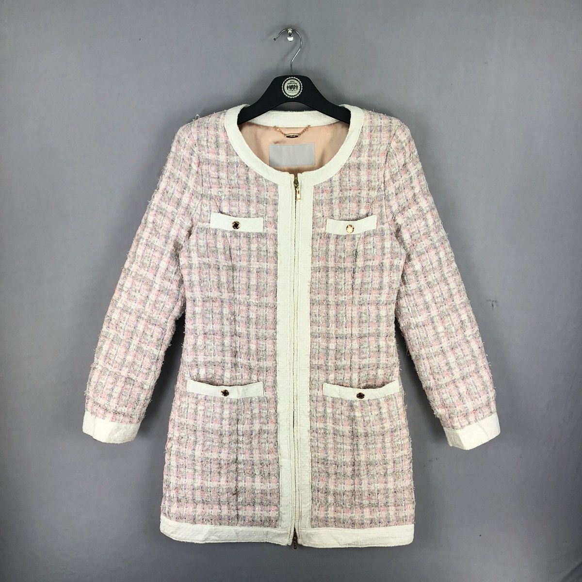 Japanese Brand Vintage Women Tweed Jacket G-Dragon Style by Rady Size XXS / US 00 / IT 34 - 1 Thumbnail