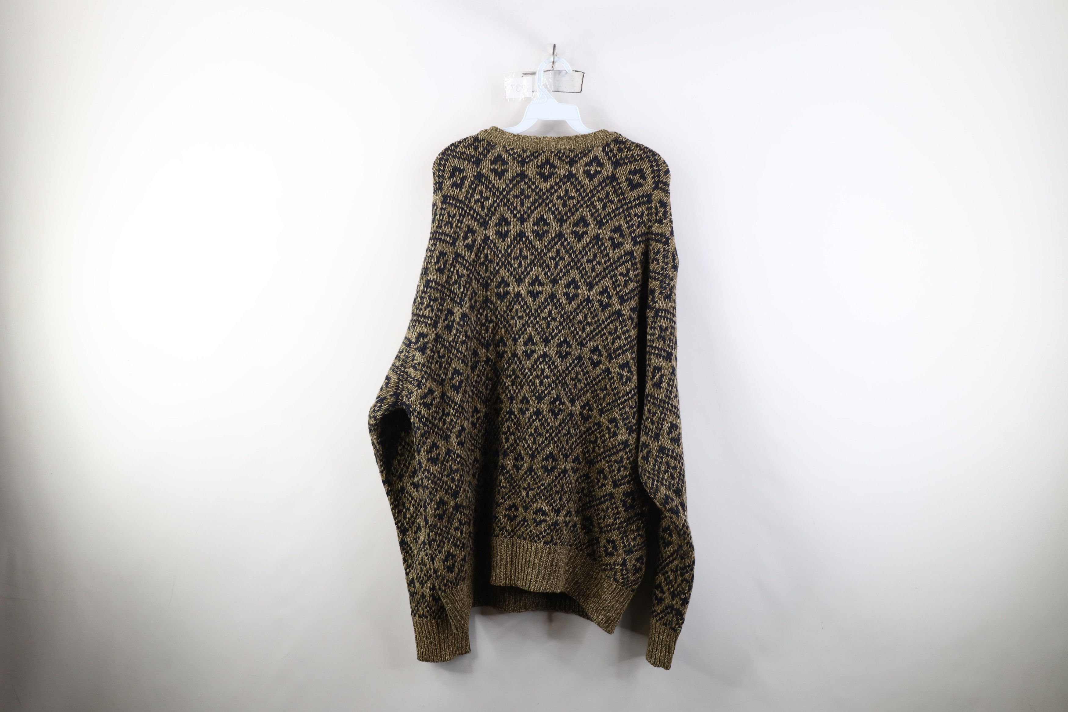 Vintage Vintage 90s Streetwear Blend Fair Isle Knit V-Neck Sweater Size US XL / EU 56 / 4 - 8 Thumbnail