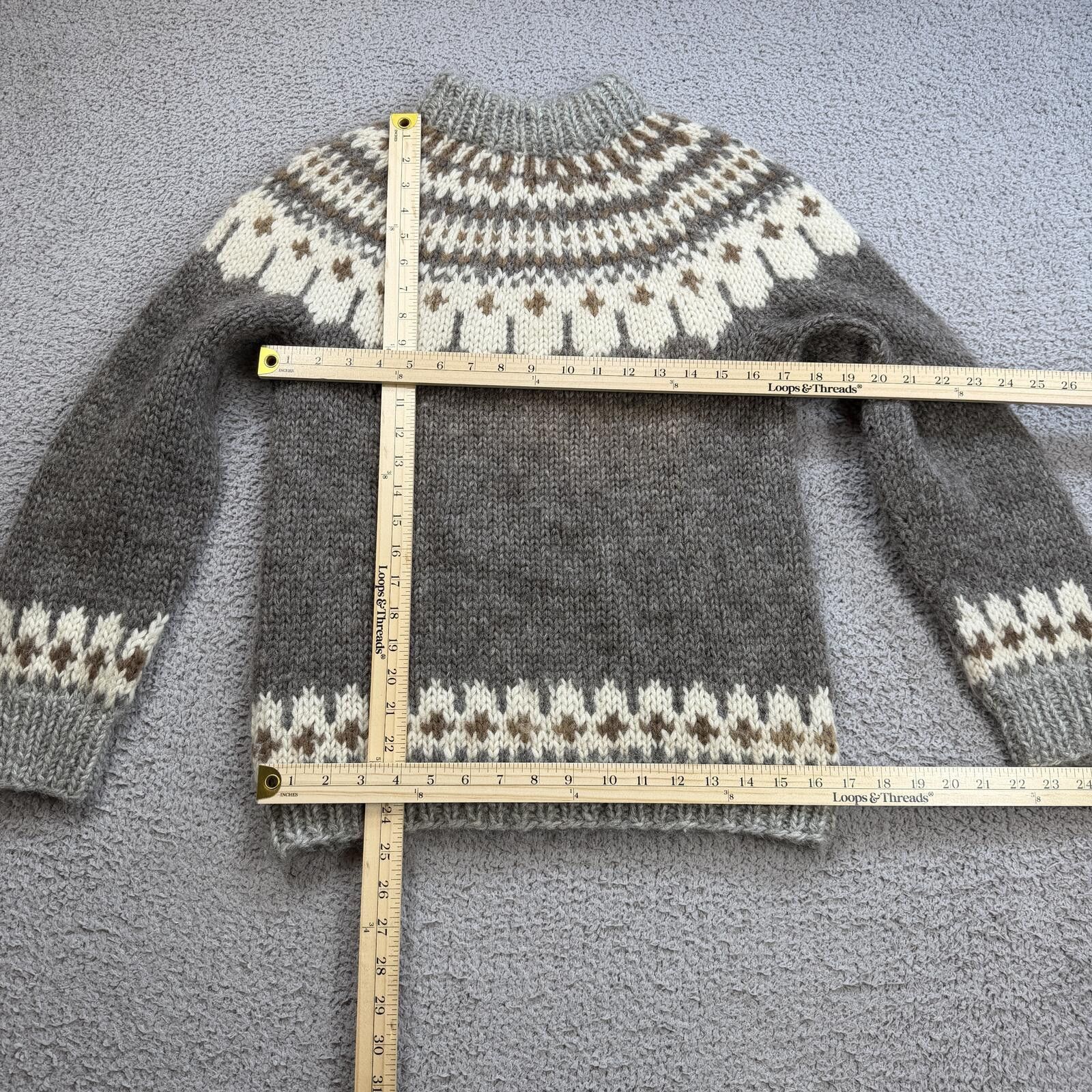 Other Vintage Icelandic Wool Sweater Nordic Fair Isle Iceland Knit Size XS / US 0-2 / IT 36-38 - 3 Thumbnail