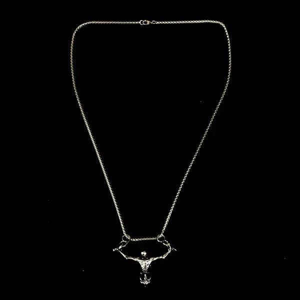 VIBE Skeleton Skull Necklace Punk Chain Size ONE SIZE - 6 Thumbnail
