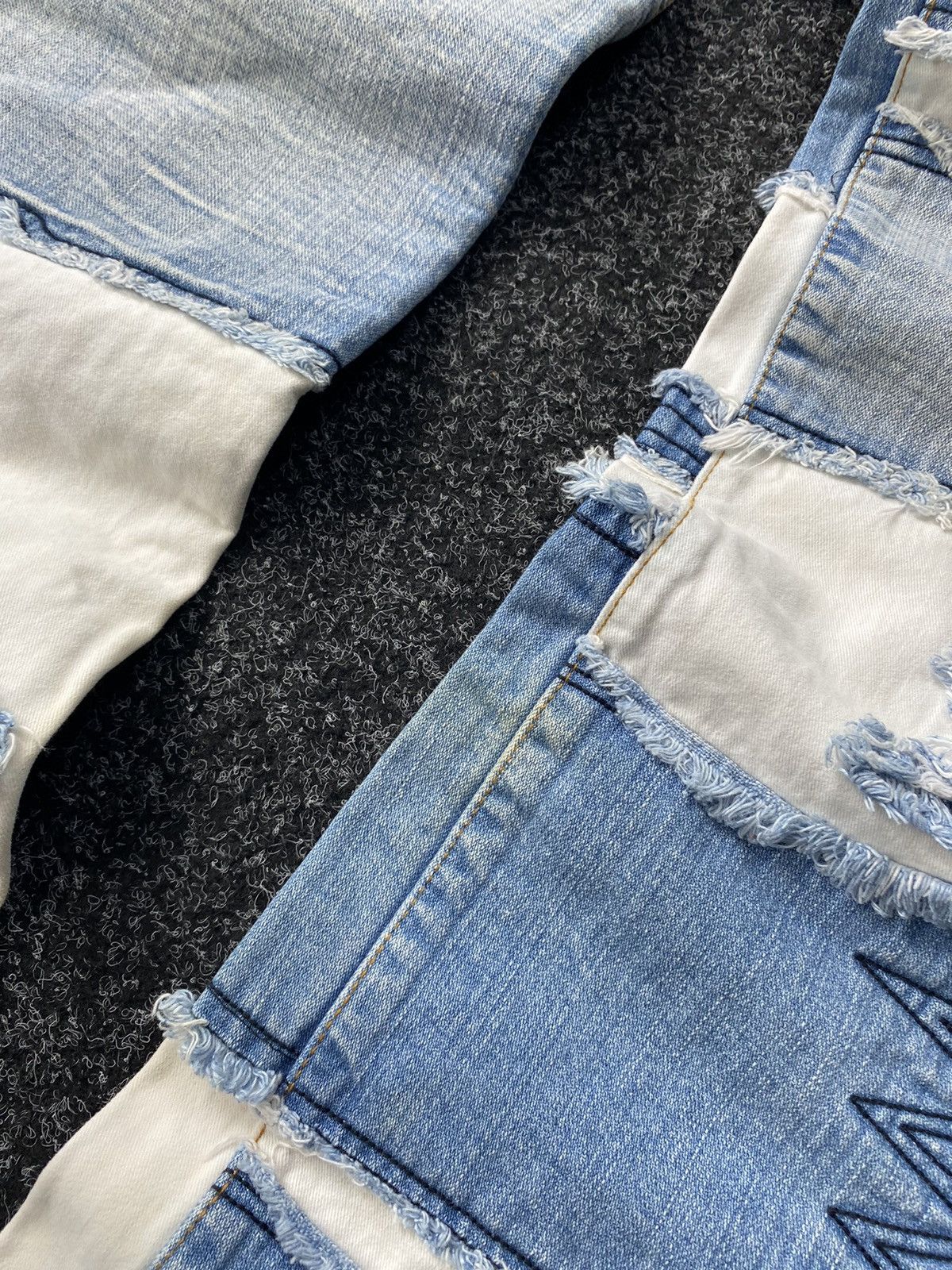 Japanese Brand 🔥OPIUM PUNK GOTHIC DISTRESSED ASYMMETRICAL JEANS CUSTOM 32 Size US 32 / EU 48 - 18 Thumbnail