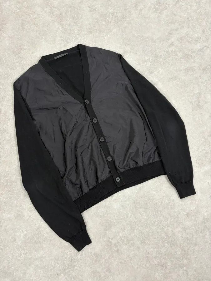Prada SS2014 Prada Hybrid Black Minimalist Cardigan Size US XS / EU 42 / 0 - 4 Thumbnail