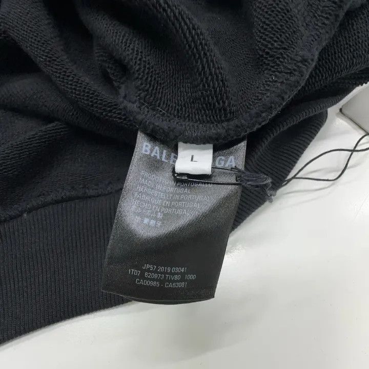 Balenciaga Balenciaga Black Loose Hoodie Sweatshirt for Men 0079-2507 Size US L / EU 52-54 / 3 - 4 Thumbnail