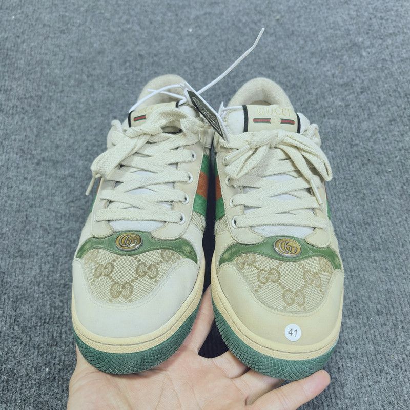 Gucci Gucci Screener Vintage Sneakers in Green and Beige - Size US 8 / EU 41 - 2 Thumbnail