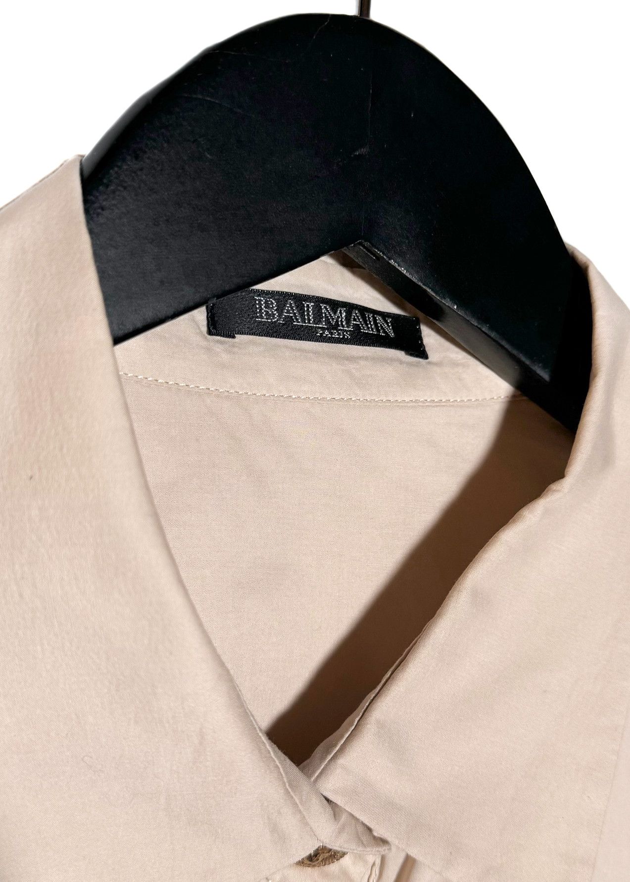 Balmain Balmain Beige Nude Lion Buttoned Light Cotton Shirt Size M / US 6-8 / IT 42-44 - 4 Thumbnail