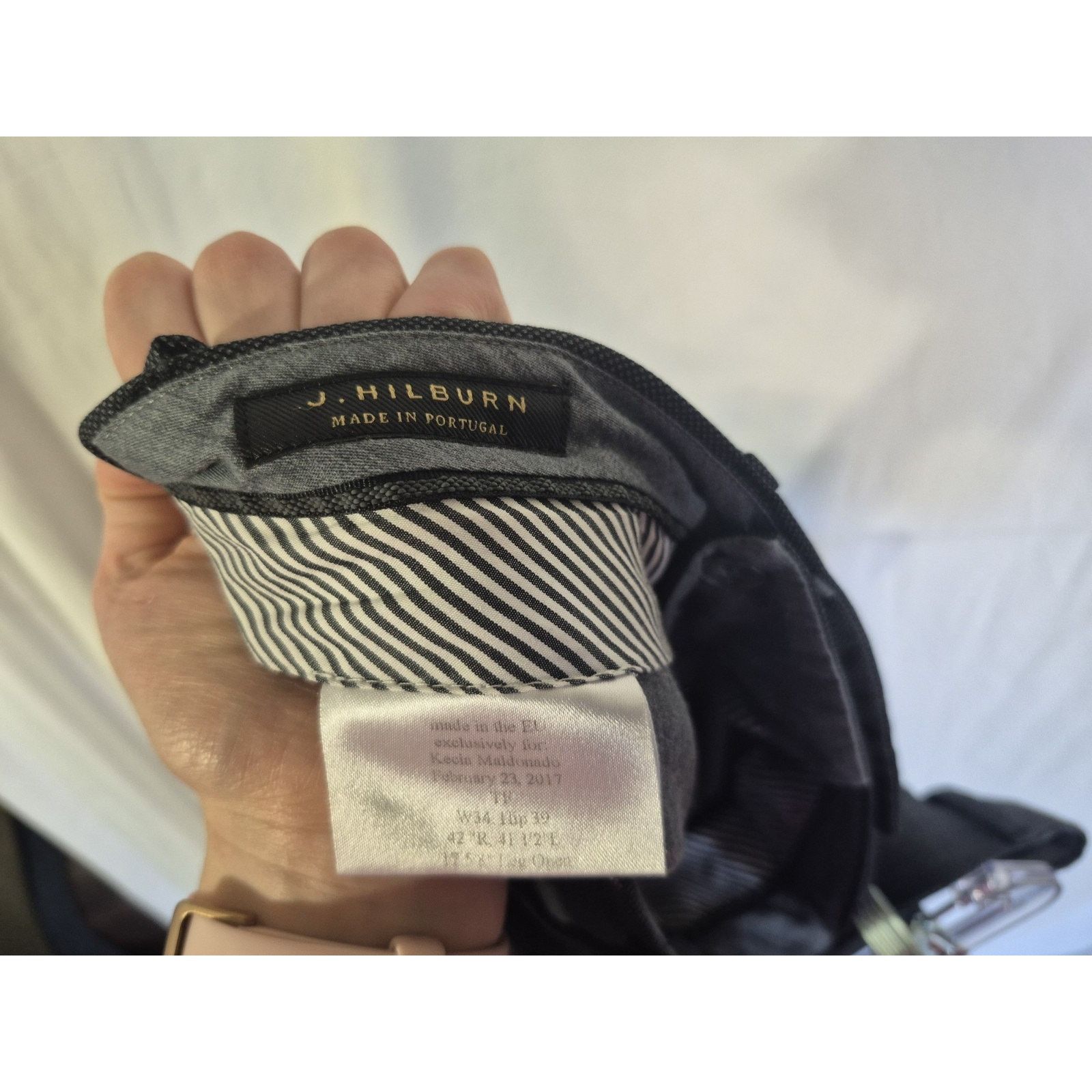 J.Hilburn J.Hilburn Vitale Barberis Canonico Black Revenge Pants 34x30 Size US 34 / EU 50 - 4 Thumbnail