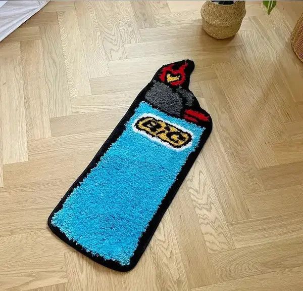 Other Blue Lighter Tufted Rug Art Rug Size ONE SIZE - 2 Thumbnail
