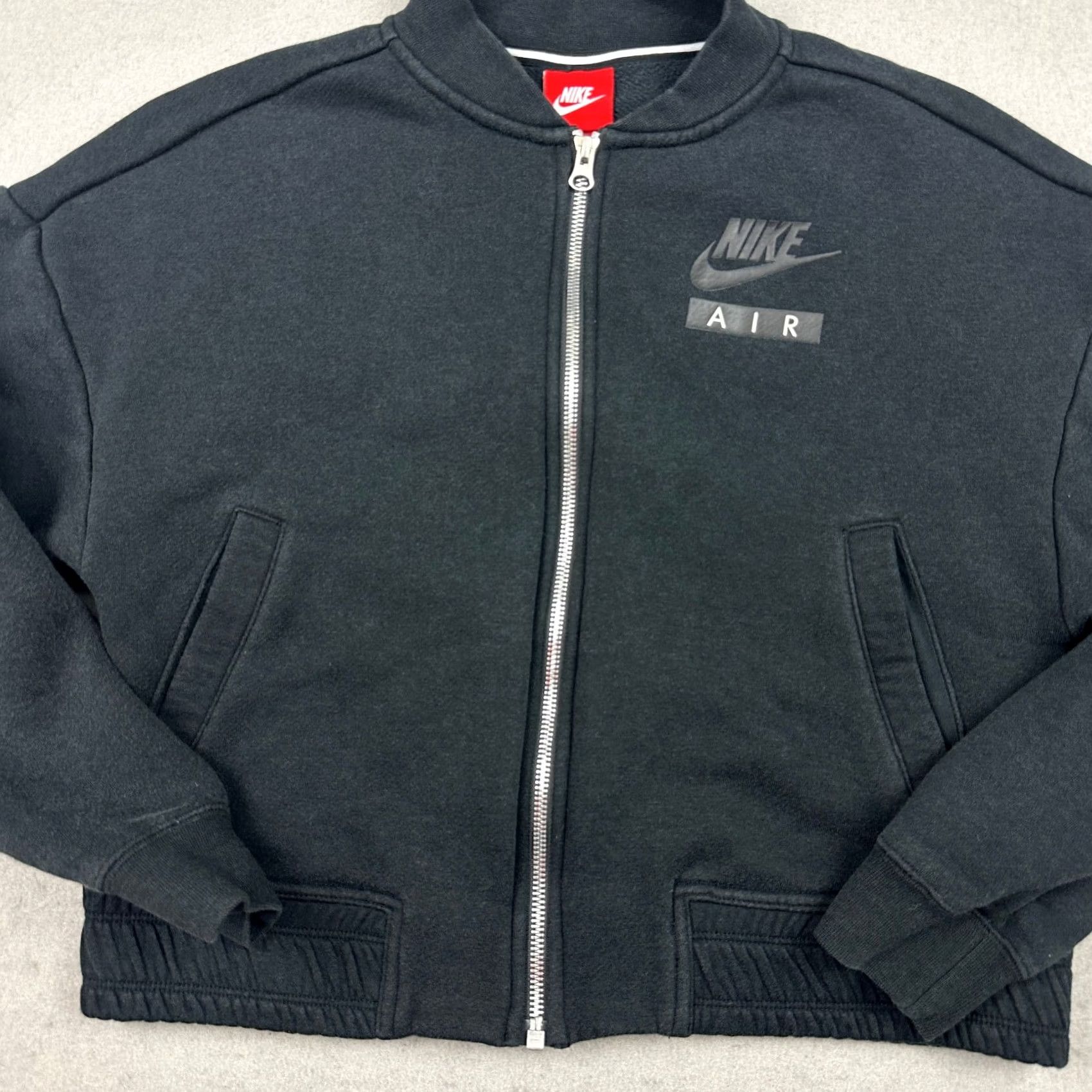 Nike Nike Air Jacket Women XS Black Full Zip Pockets Knit Bomber Casual Regular Fit Size XS / US 0-2 / IT 36-38 - 3 Thumbnail
