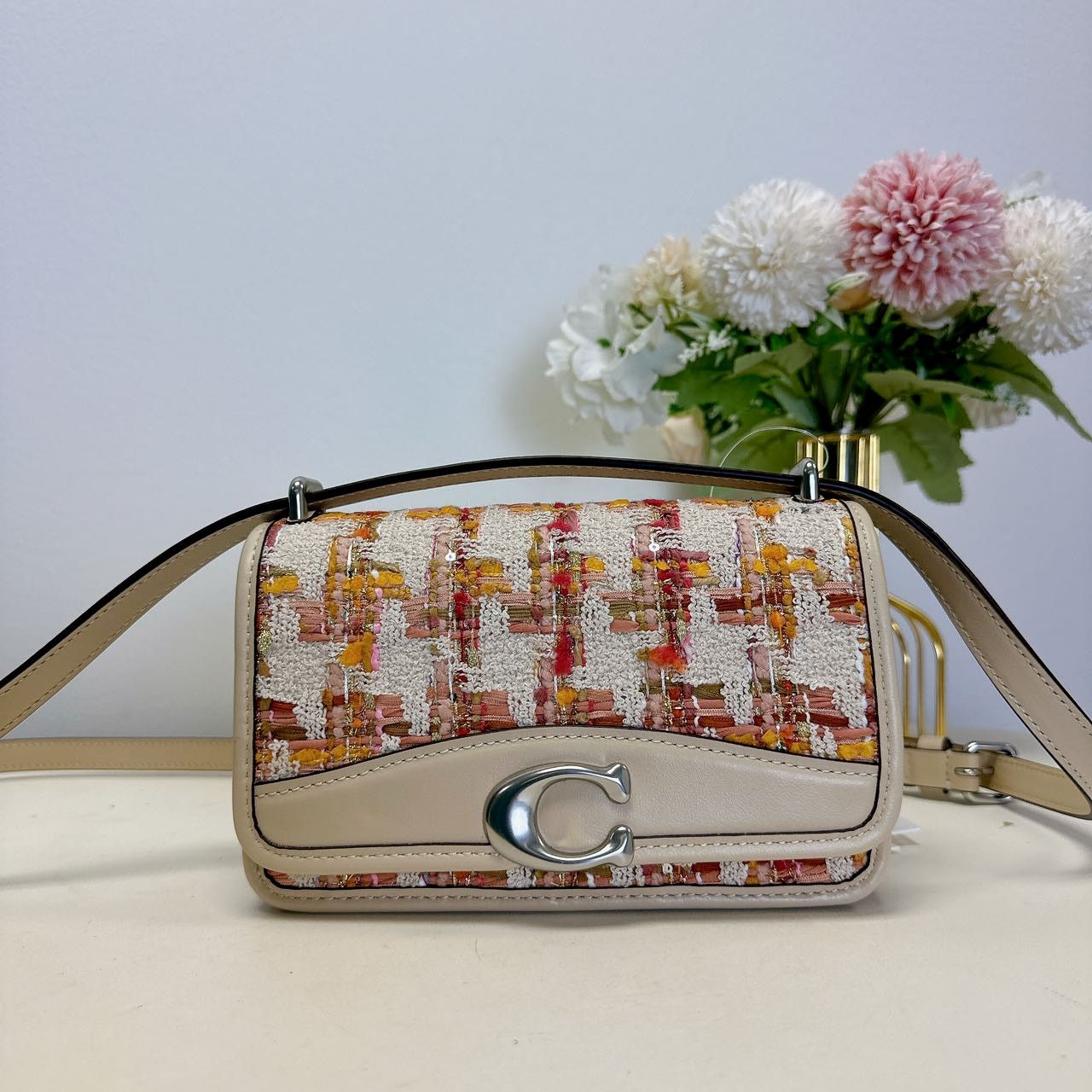 Coach Coach CP096 Bandit Crossbody Bag In Tweed IN Neutral Multi Size ONE SIZE - 2 Thumbnail