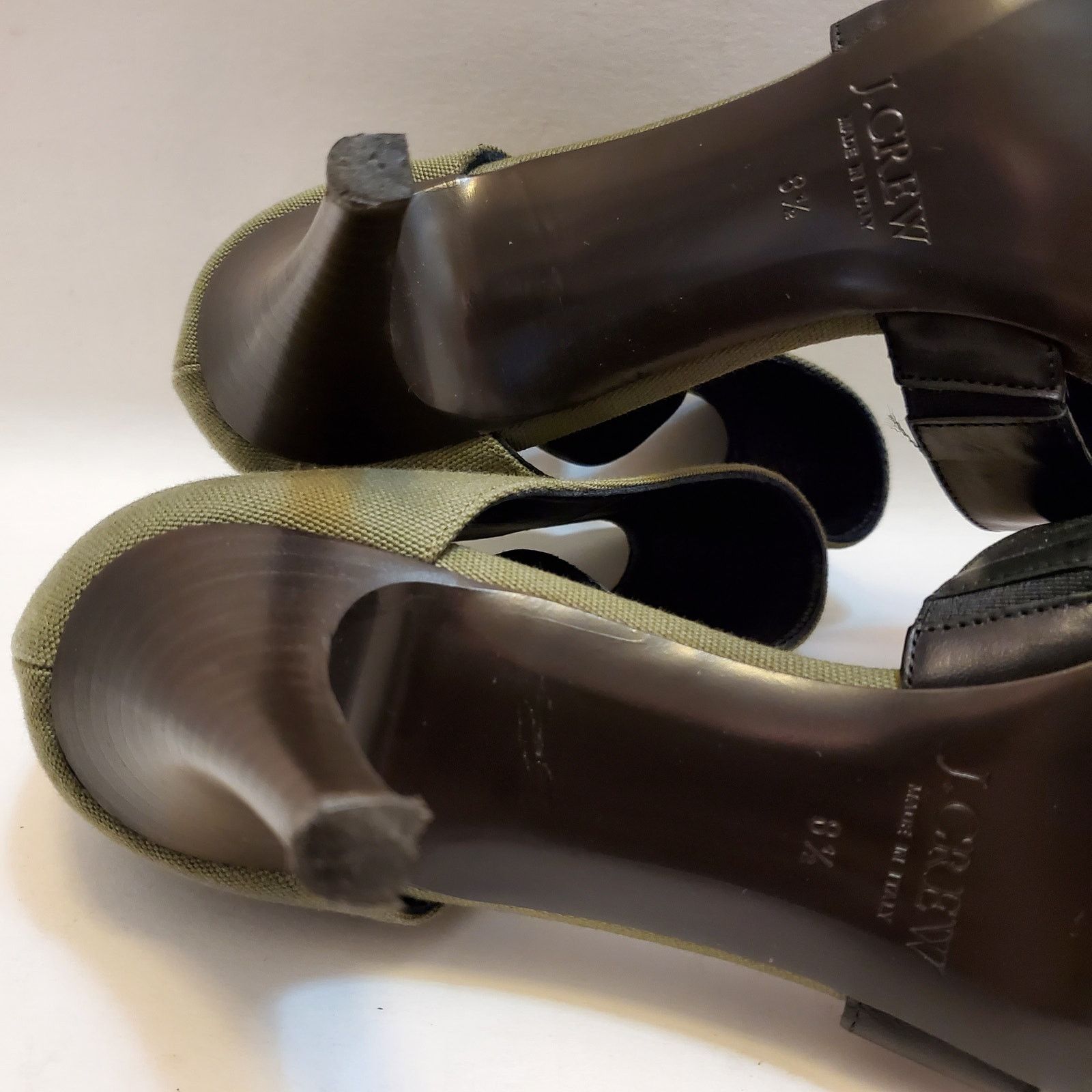 J.Crew J Crew Heels Womens 8 1/2 Shoes Green Strappy Double Ankle Size US 8.5 / IT 38.5 - 12 Thumbnail