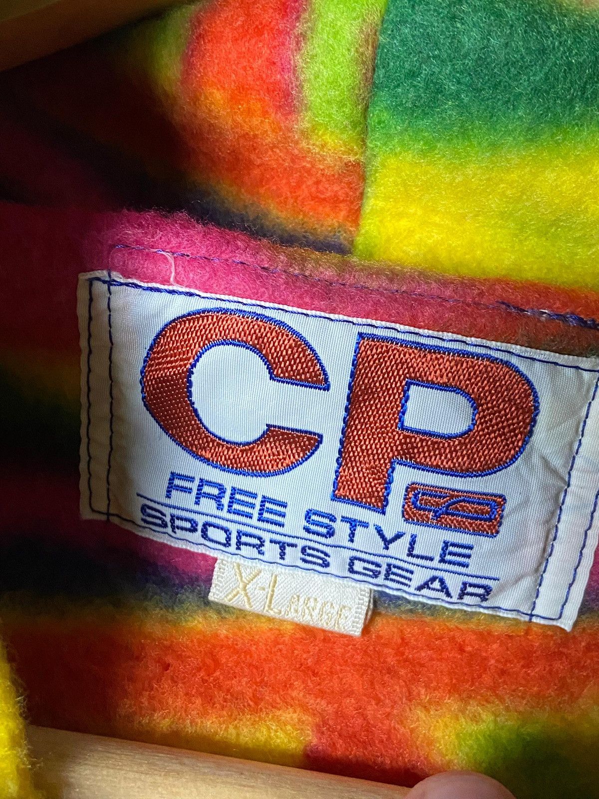 Japanese Brand CP Sports Multicolored Fleece Pullover Jacket (160) Size US XL / EU 56 / 4 - 6 Thumbnail