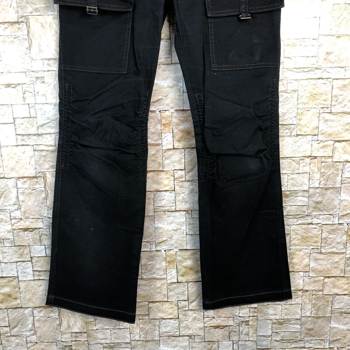 Japanese Brand Una Class Black Cargo Multipocket Pants #A729 Size 26" / US 2 / IT 38 - 6 Thumbnail