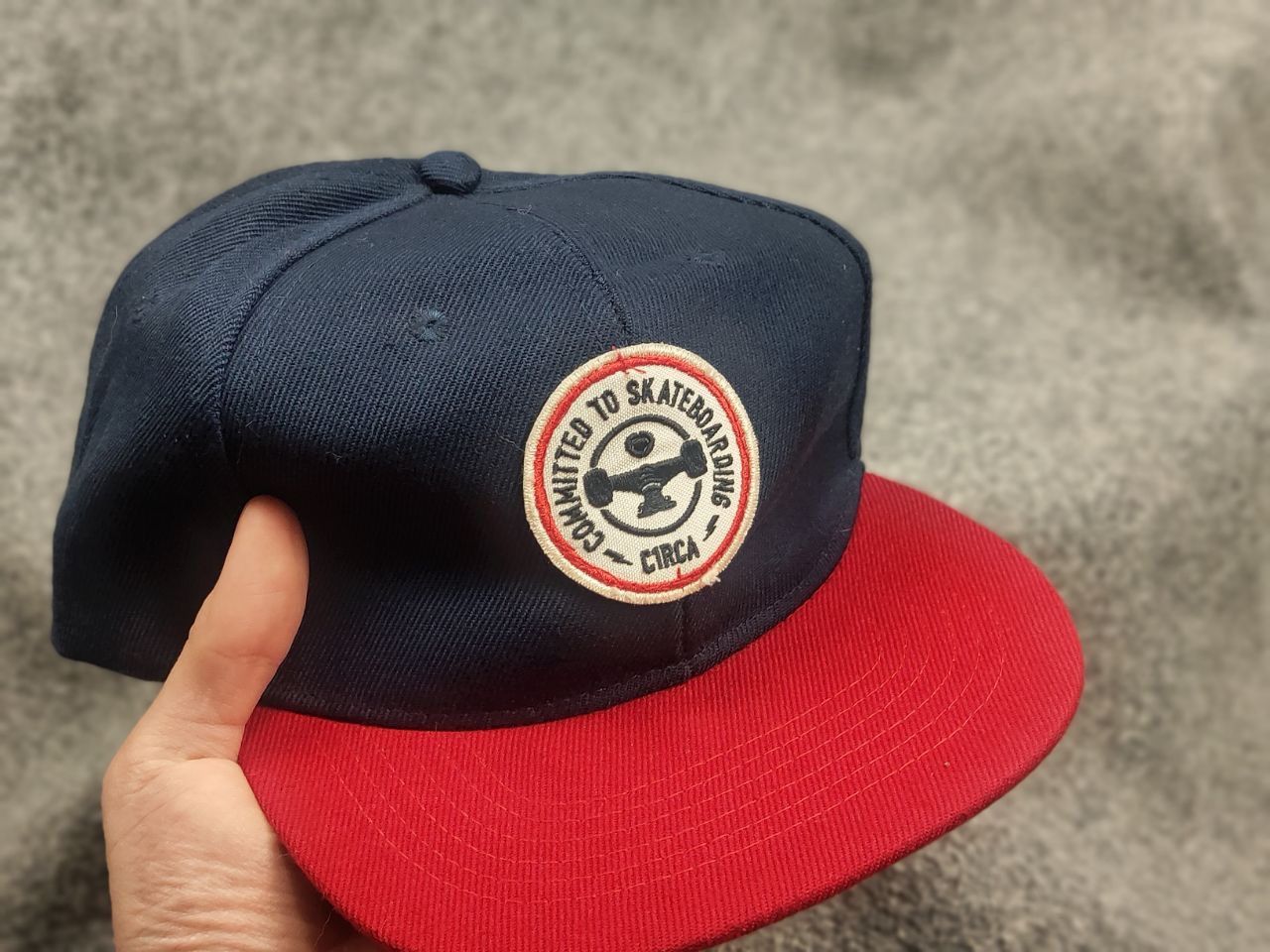 C1RCA Circa C1RCA Vintage skateboard Snapback Patch Hat Navy Red Size ONE SIZE - 12 Thumbnail