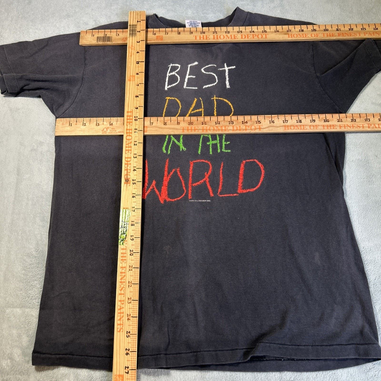 Delta Best Dad in The World Shirt Mens Large Single Stitch 90s Size US L / EU 52-54 / 3 - 10 Thumbnail
