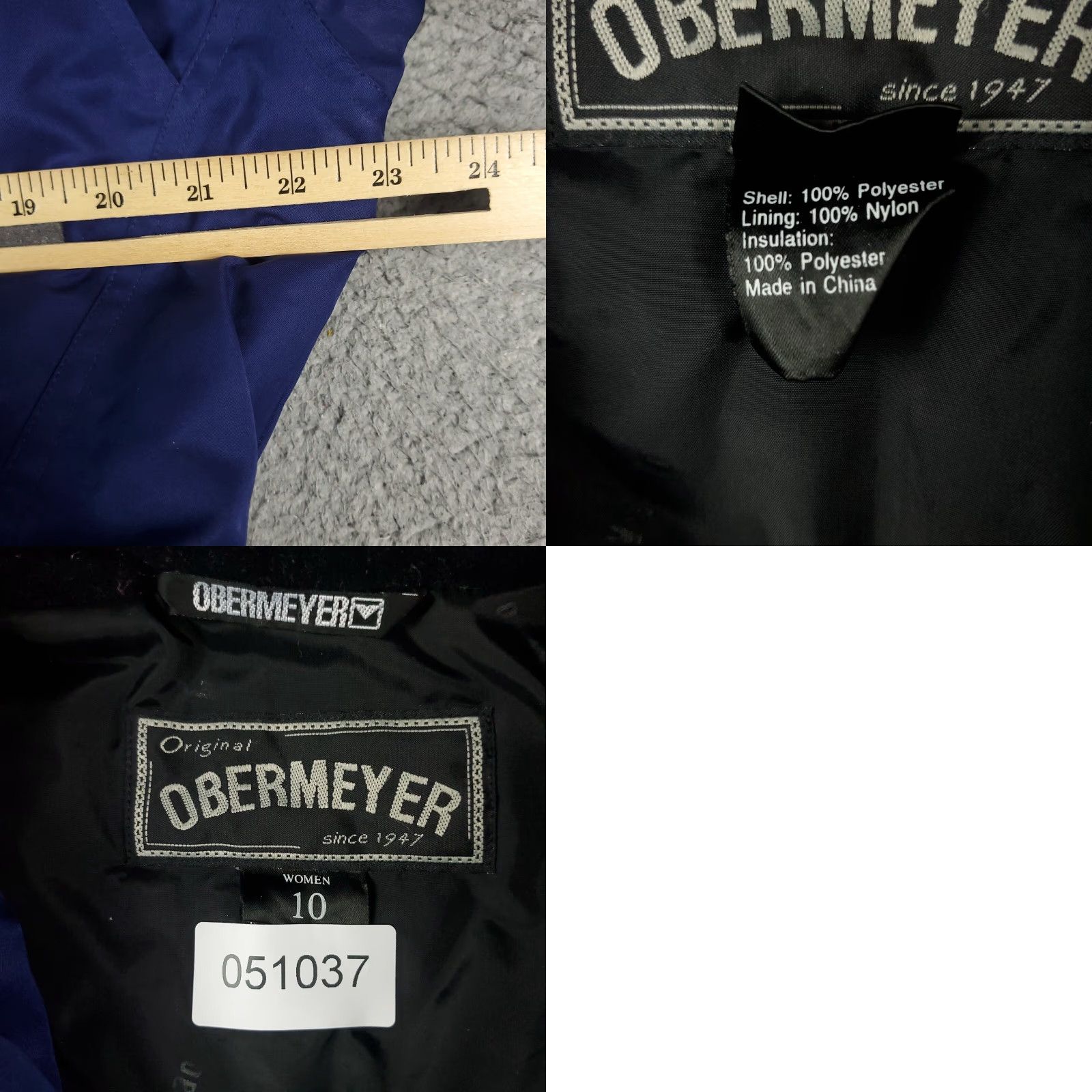 Obermeyer Obermeyer Jacket Womens Size 10 Blue Full Zip Coat Hoodie Bomber Jacket Pockets Size L / US 10 / IT 46 - 8 Thumbnail