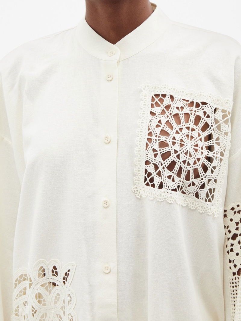 Acne Studios Acne Studios Sarai Crochet Shirt Size XXS / US 00 / IT 34 - 3 Thumbnail