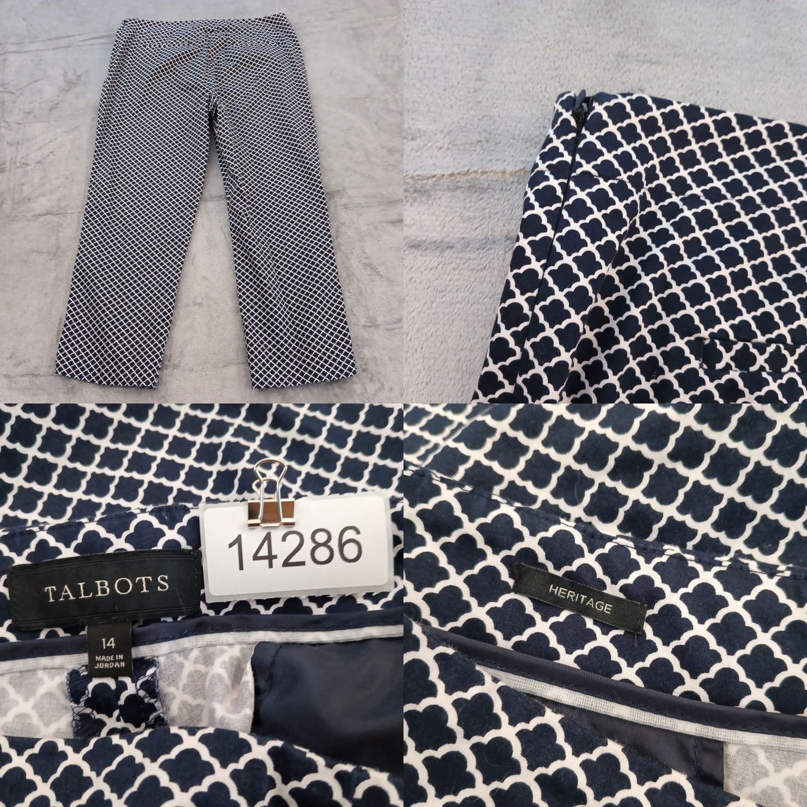 Talbots **Talbots Women's Size 14 Cropped Black Geometric Pants** User: **Talbots Women's Size 14 Black Geometric Cropped Pants** Size 36" / US 14 / IT 50 - 8 Thumbnail