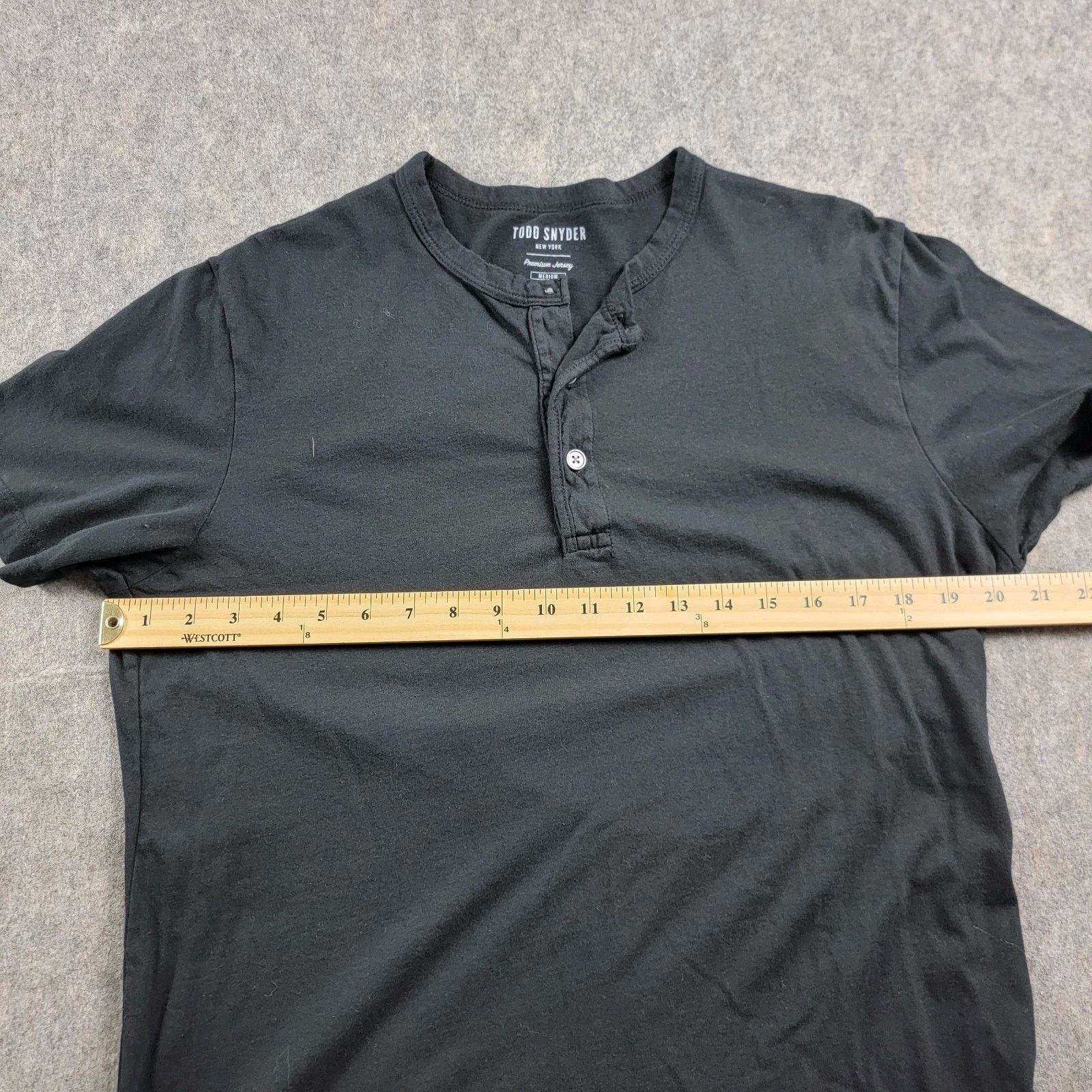 Todd Snyder Todd Snyder Premium Jersey Henley T-Shirt Short Sleeve *Read Size US M / EU 48-50 / 2 - 3 Thumbnail