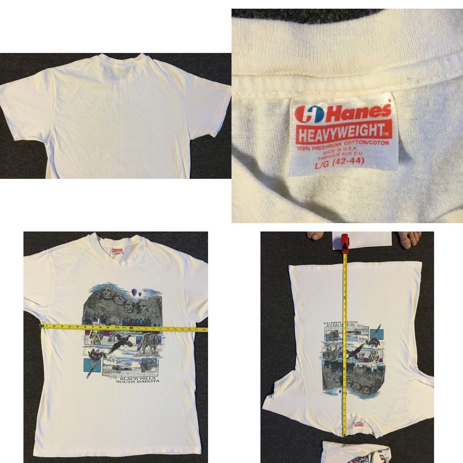 Vintage VINTAGE Harley Davidson Graphic Tee Shirt Mens L White 90s Sturgis South Dakota Grunge Motorcycle Biker USA USA 70s 80s 90s Vintage Shirt Size US L / EU 52-54 / 3 - 9 Thumbnail