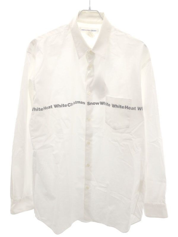 Shirt Long Sleeve Front Print White