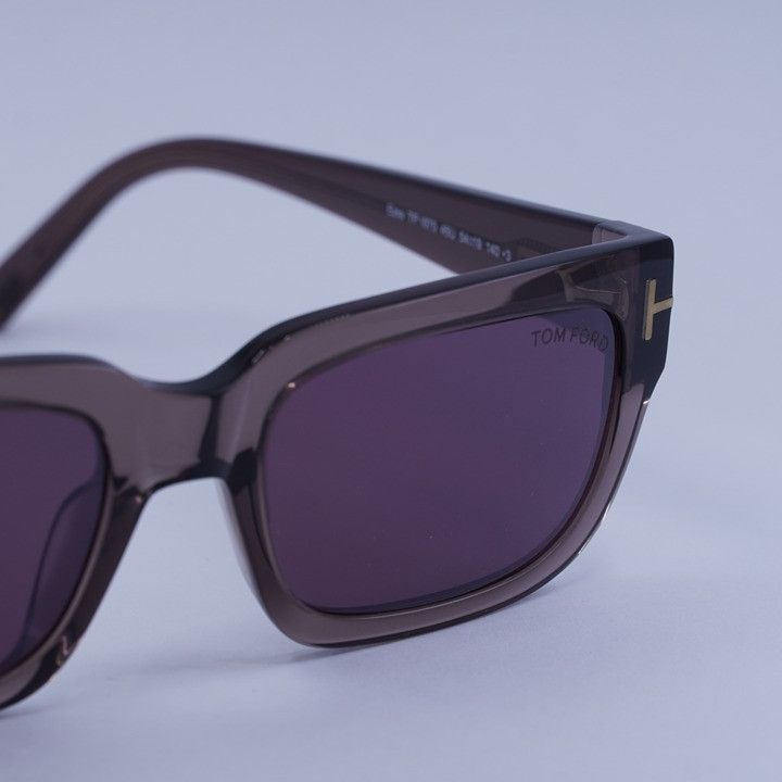 Tom Ford Tom Ford FT1075 45U Ezra Sunglasses Brown Rectangle Frame Size ONE SIZE - 6 Thumbnail