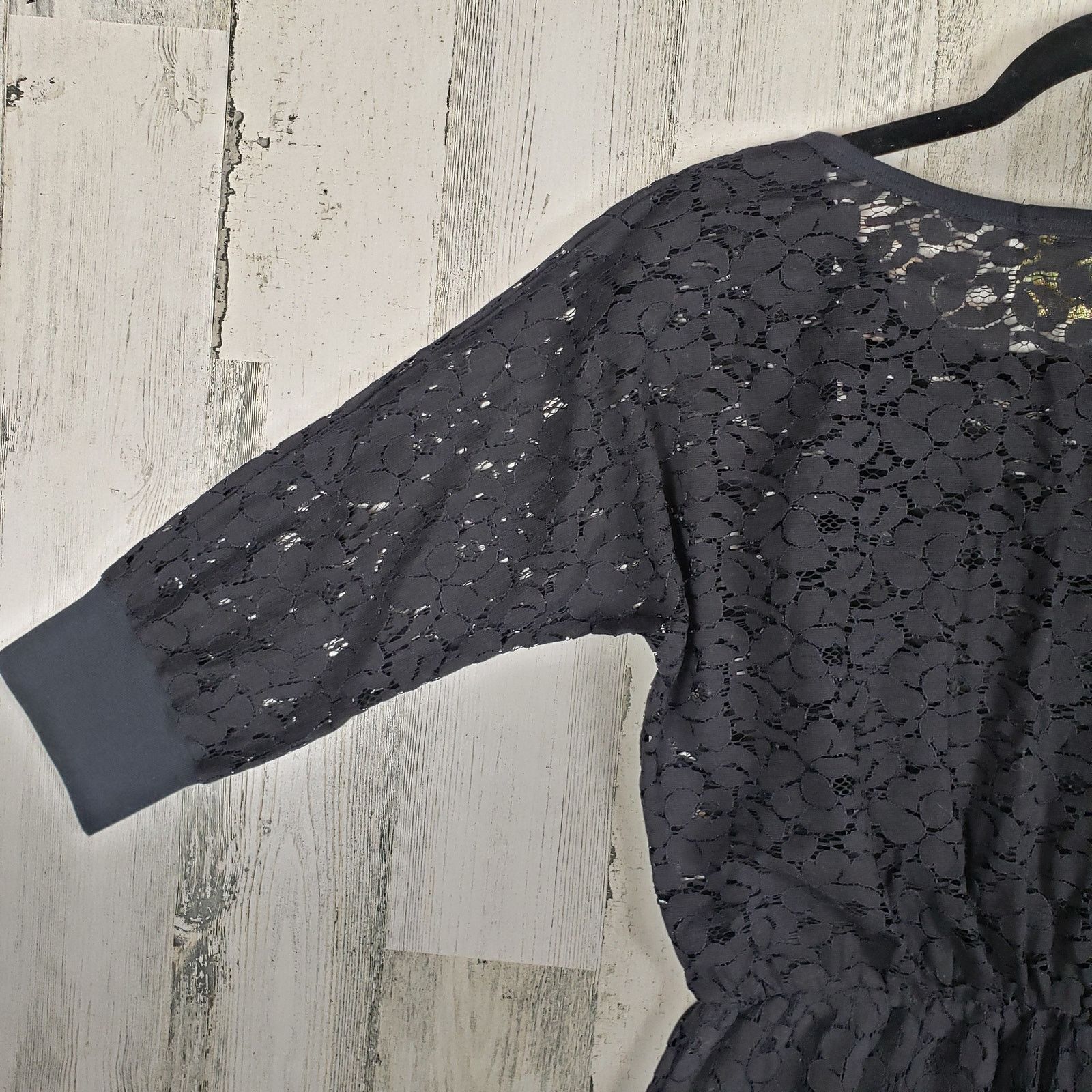 Other Souvenir Edition by Stacy Woo Black Lace 1/2 Sleeve Dress Size ONE SIZE - 13 Thumbnail