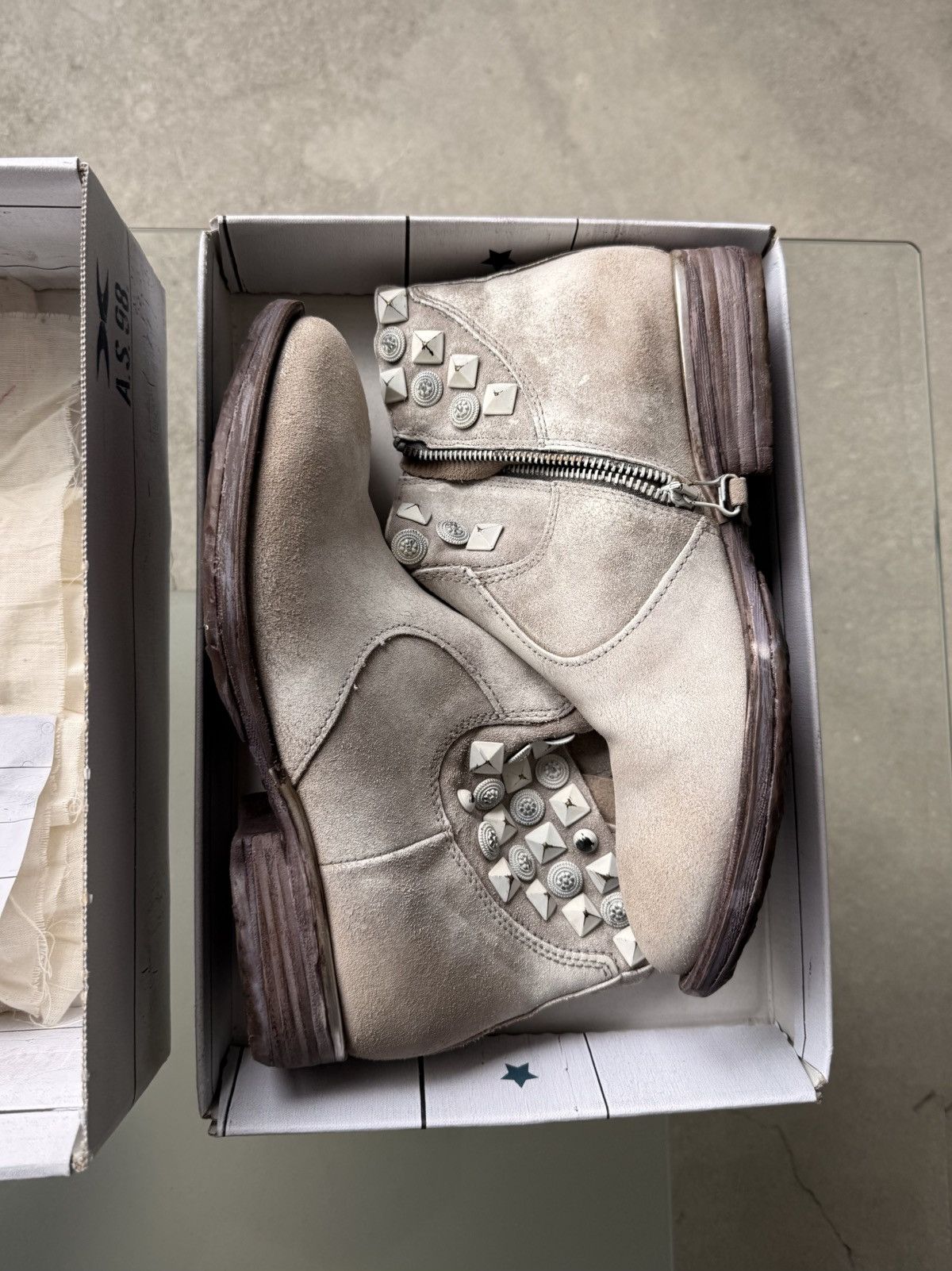 A.S.98 AS 98 Biker White Leather Boots Womens US 9.5/41 Size US 9.5 / IT 39.5 - 6 Thumbnail