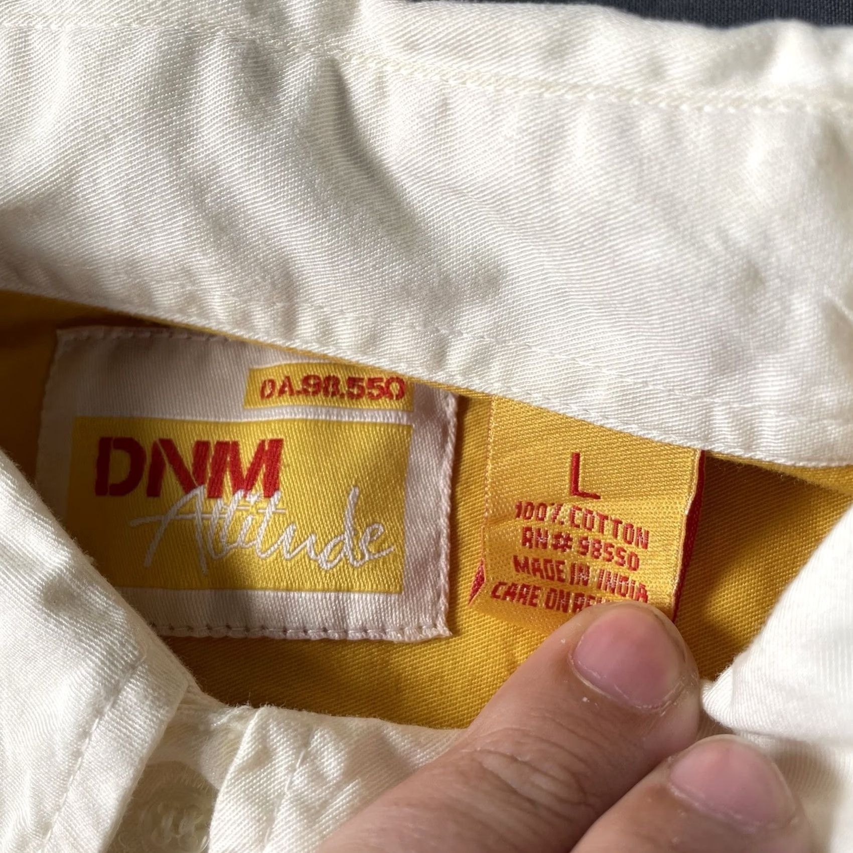 Vintage VINTAGE DNM ATTITUDE Shirt Mens L Yellow Hip Hop Button-Up Long Sleeve Trucks? Size US L / EU 52-54 / 3 - 3 Thumbnail