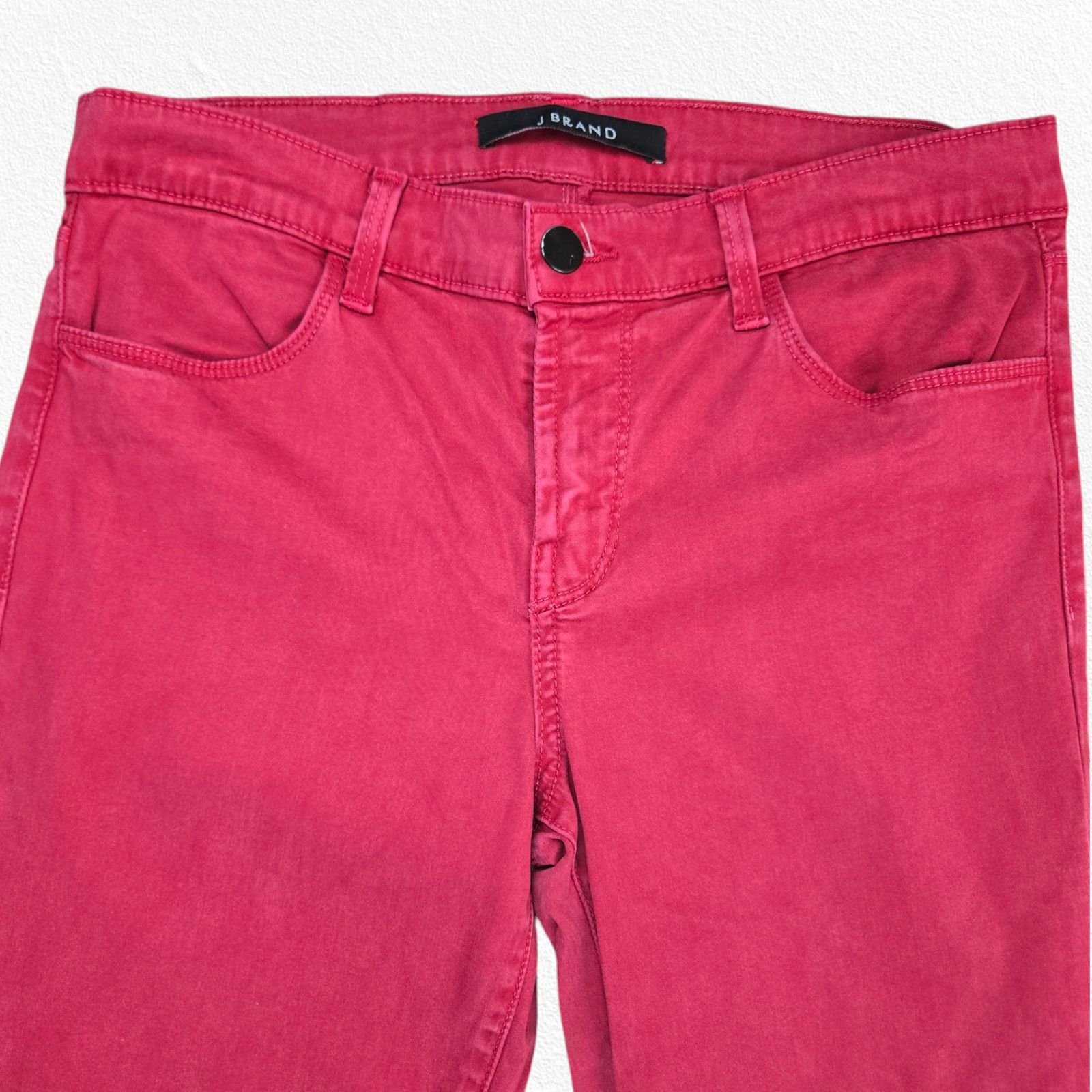 J Brand J Brand Red Zippered Ankle Skinny Jeans Size 27 Size 27" / US 4 / IT 40 - 8 Thumbnail