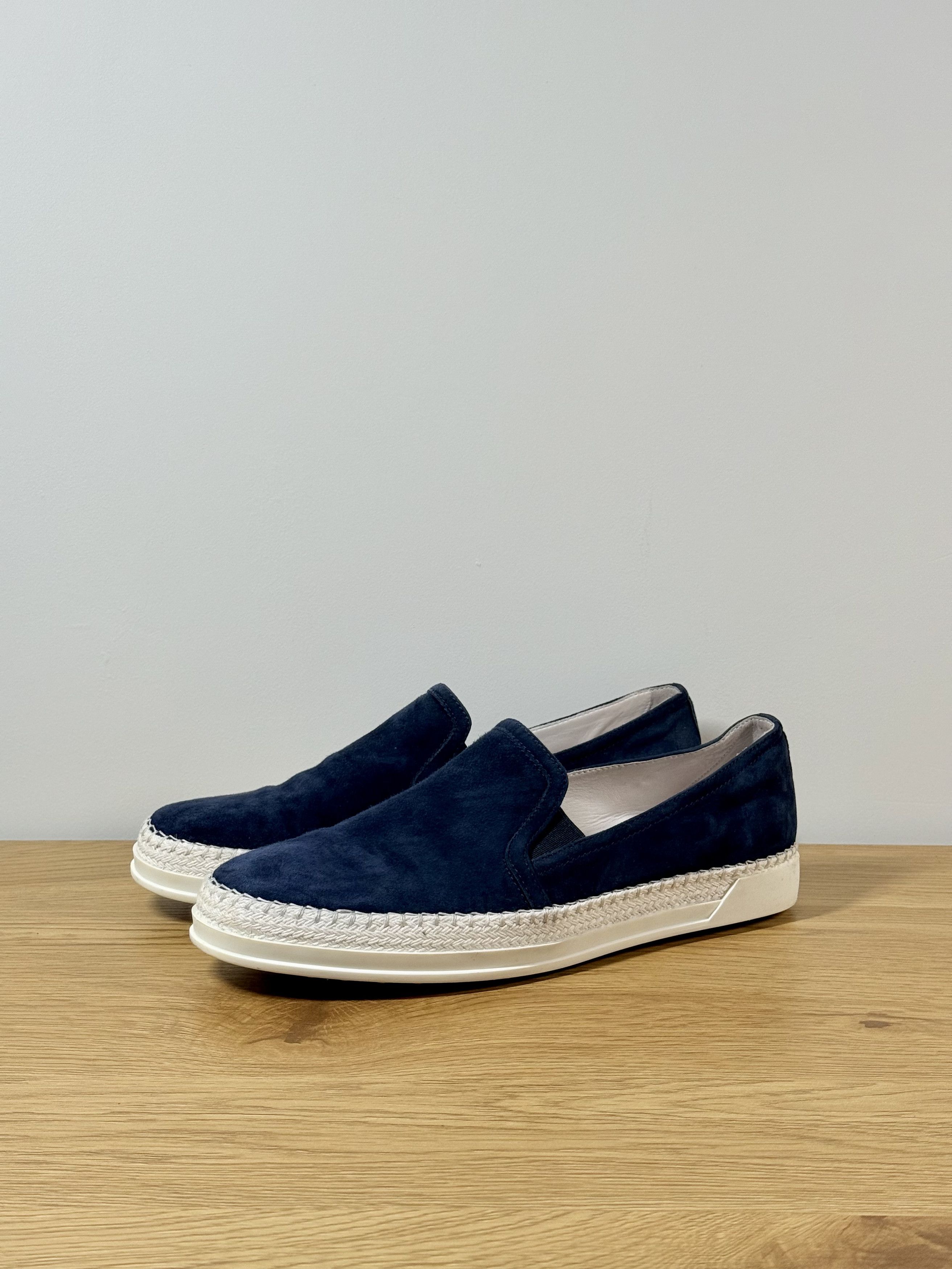 Tod's Tod's Navy Blue Suede Espadrille Slip On Sneakers US9 Size US 9 / IT 39 - 2 Thumbnail