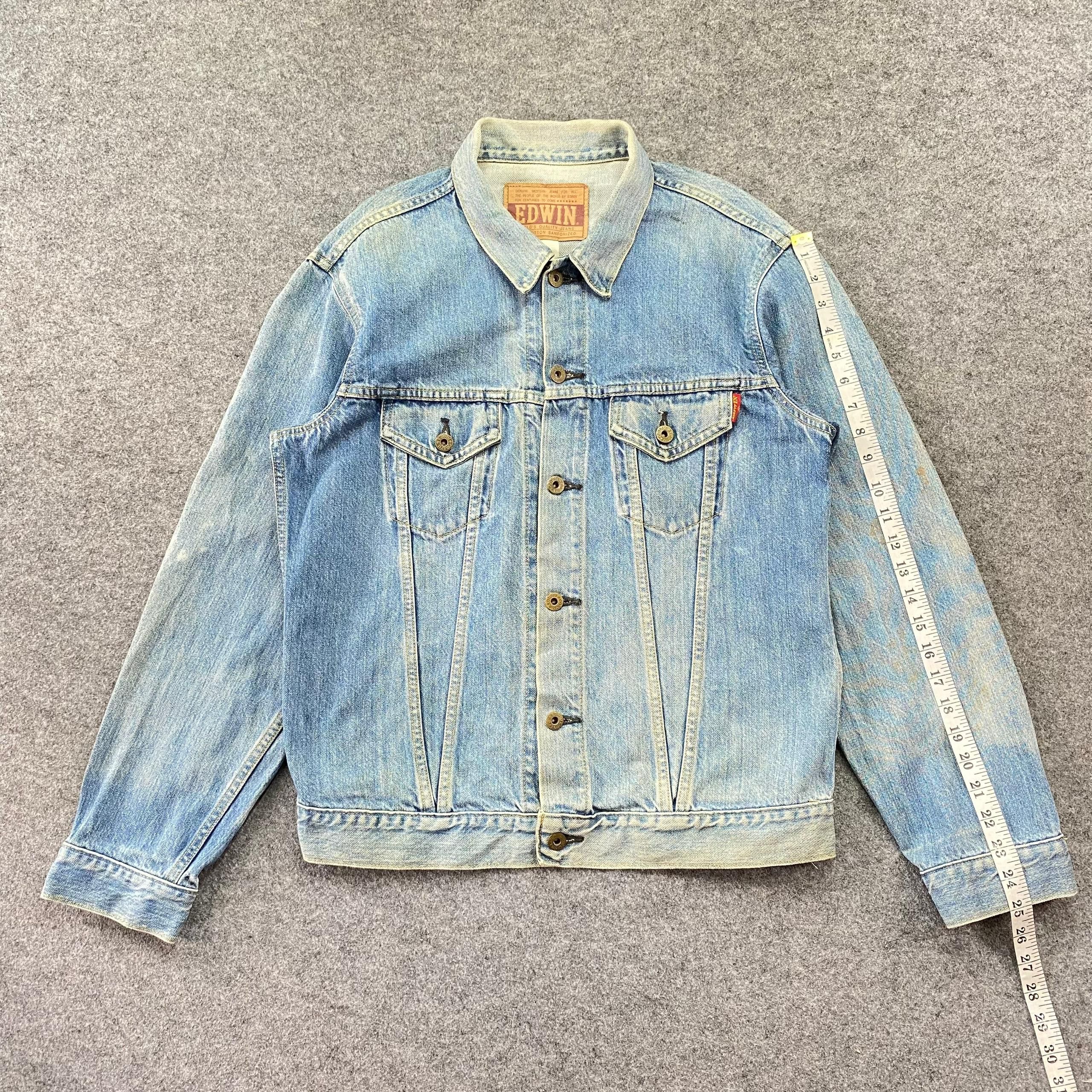 Edwin Vintage Edwin Trucker Denim Jacket Size US L / EU 52-54 / 3 - 6 Thumbnail