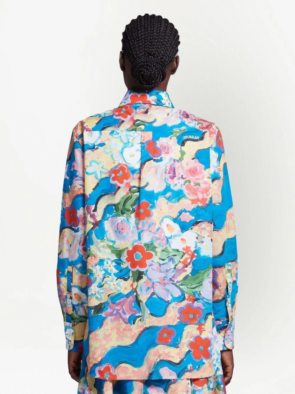 Marni o1srvl11e0624 Shirt in Multicolor Size M / US 6-8 / IT 42-44 - 4 Thumbnail