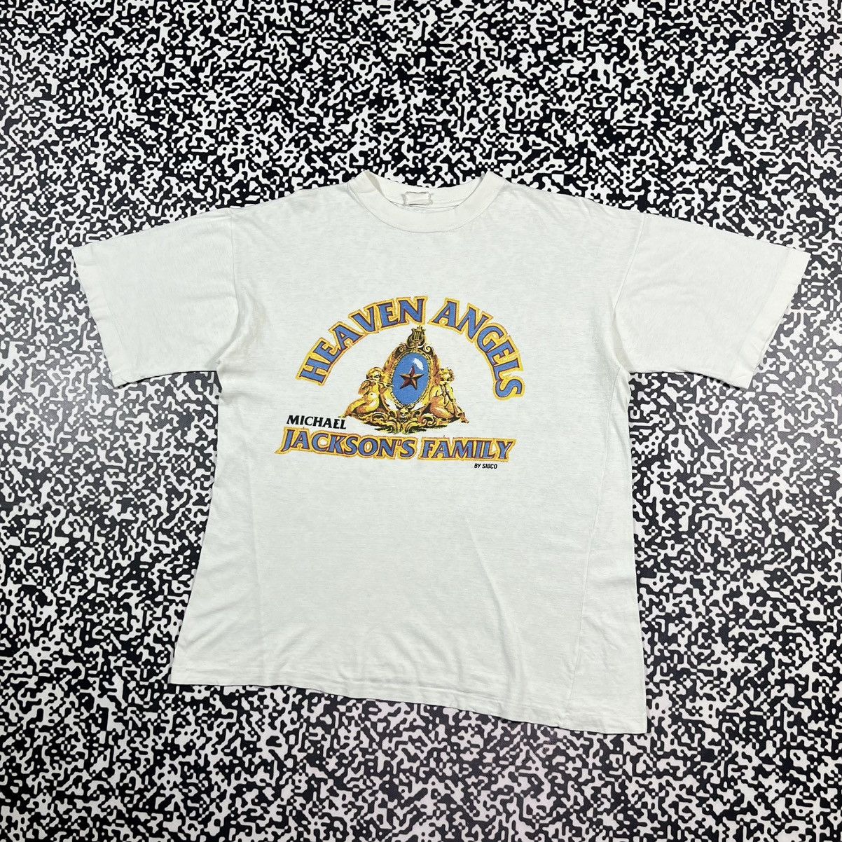 Michael Jackson Vintage 90s Rare Michael Jackson Heaven Angels Band T-shirt Size US XL / EU 56 / 4 - 1 Thumbnail
