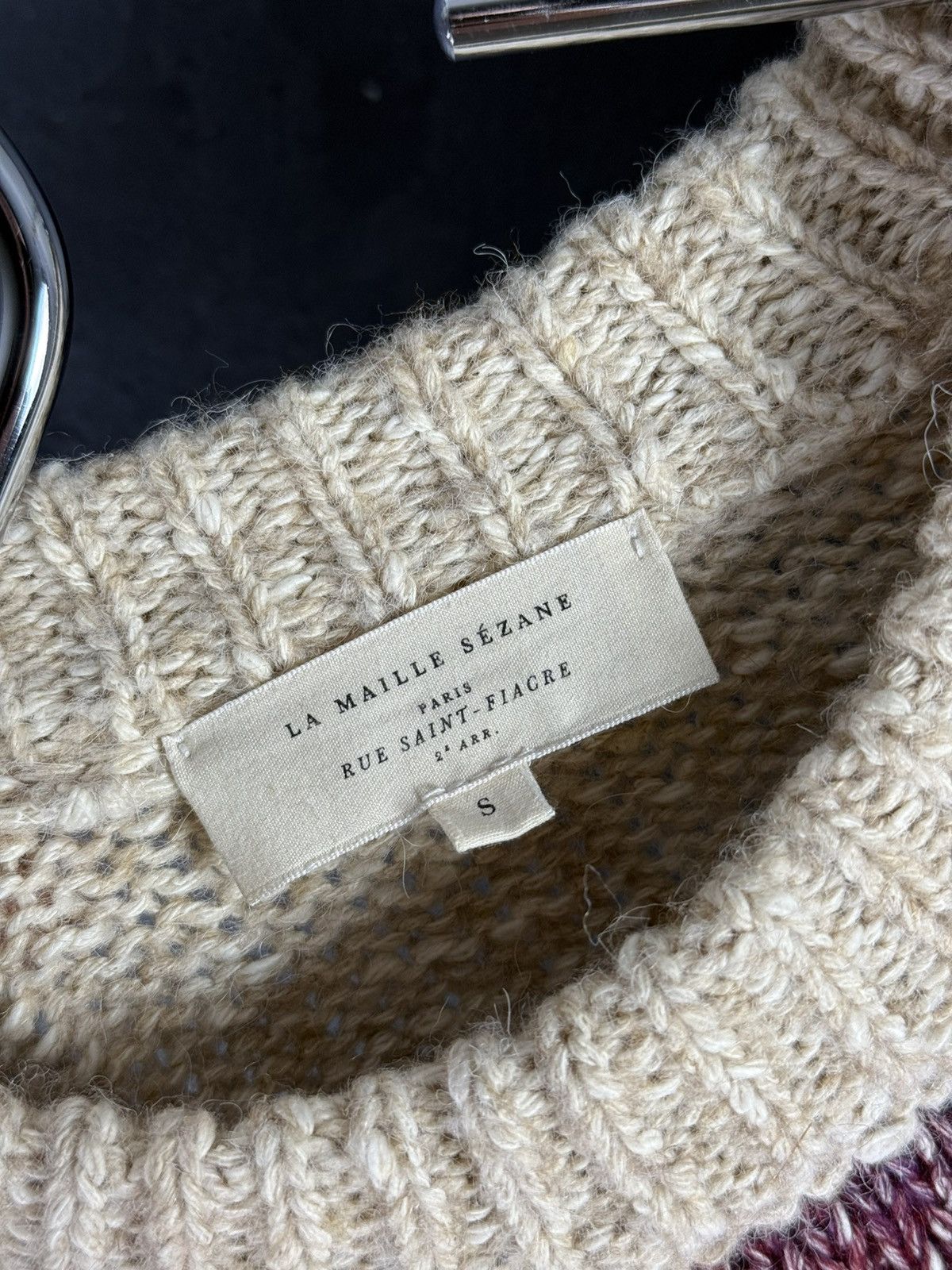 Sezane La Maille Sezane Colorblock Pattern Crew Neck Sweater Size S / US 4 / IT 40 - 7 Thumbnail